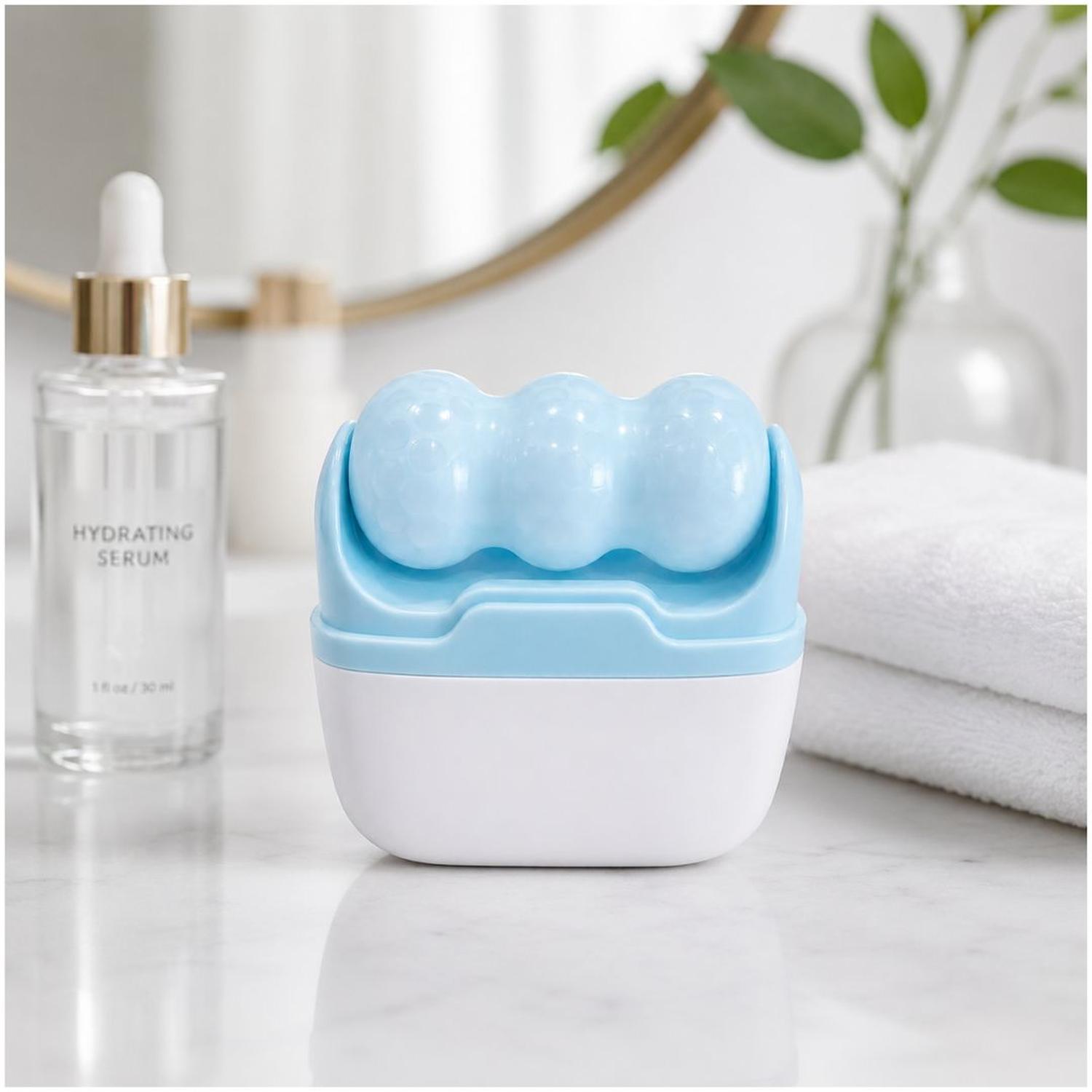 MASAJEADOR FACIAL ICE ROLLER S30 SKINCARE ROSTRO CUELLO CUERPO DOBLE CABEZAL TAMAÑO M - 3