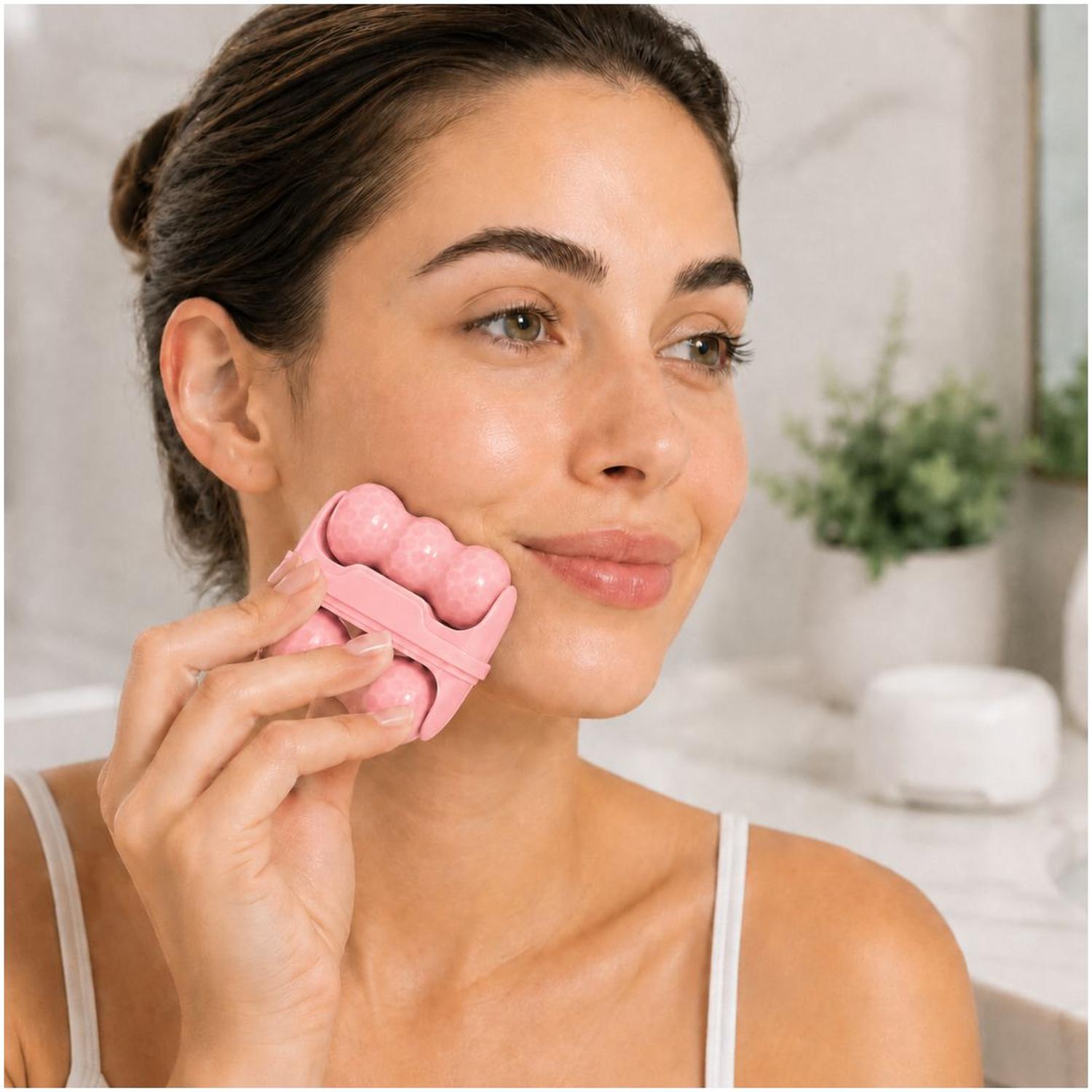 MASAJEADOR FACIAL ICE ROLLER S30 SKINCARE ROSTRO CUELLO CUERPO DOBLE CABEZAL TAMAÑO M - 6