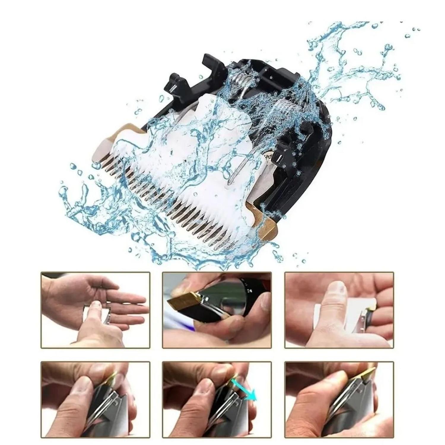 KIT MAQUINA CORTA PELO PERRO MASCOTA INALÁMBRICA RECARGABLE USB Y ACCESORIOS - 6