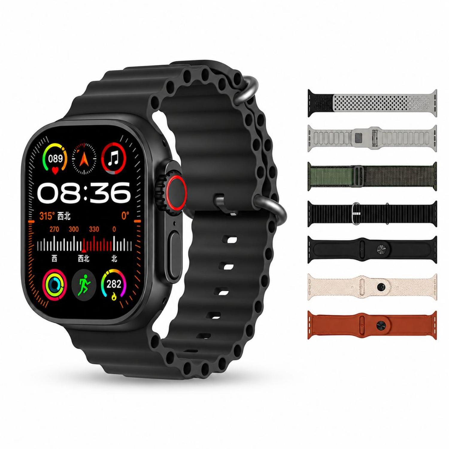 SMARTWATCH DS7 EN 1 ULTRA BIG 3 CON 7 CORREAS MONITOREO SALUD Y MODOS DEPORTIVOS TAMAÑO M - 1