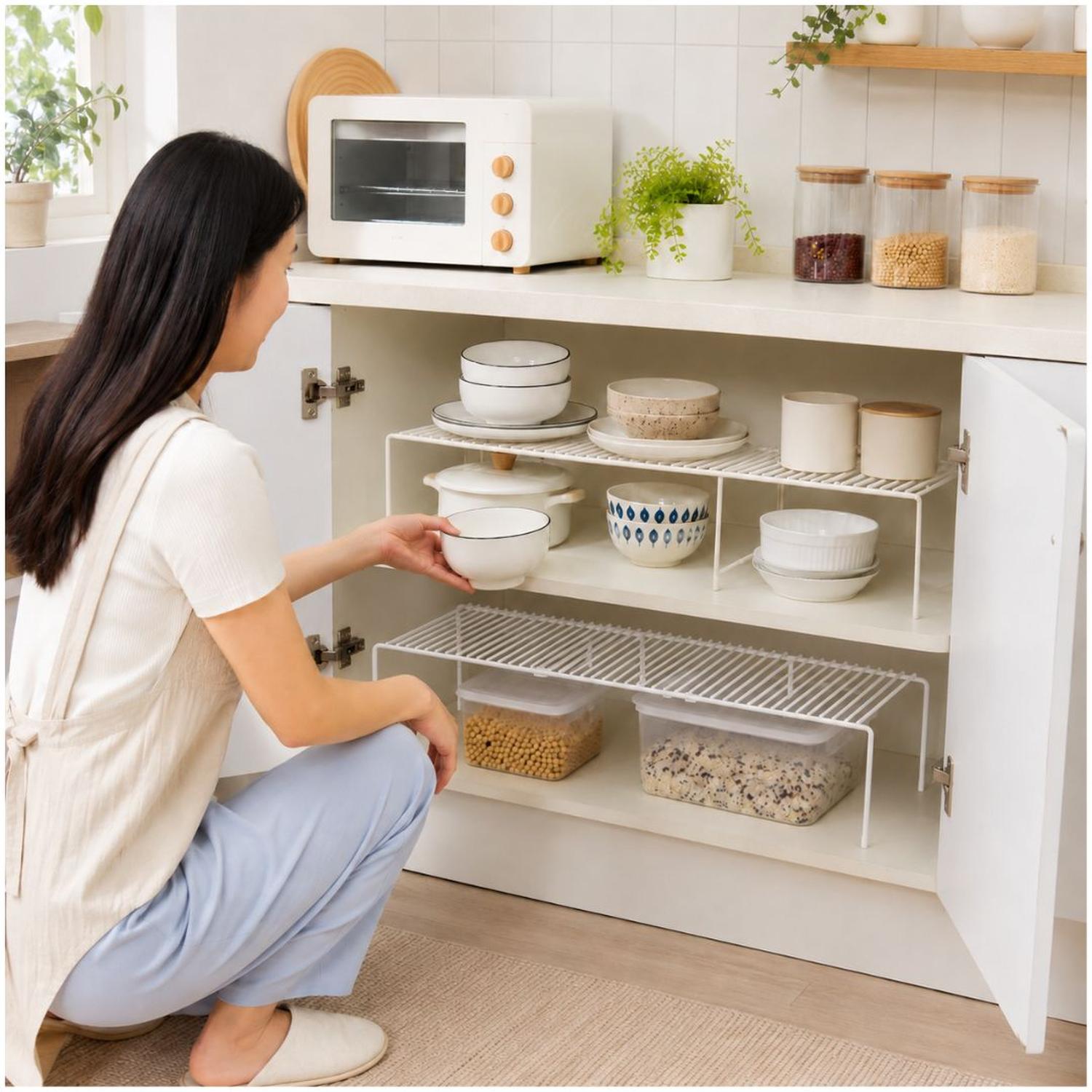 ORGANIZADOR MULTIFUNCIONAL REPOSTERO LAVADERO COCINA AJUSTABLE 16X70X21.5CM TAMAÑO M - 2
