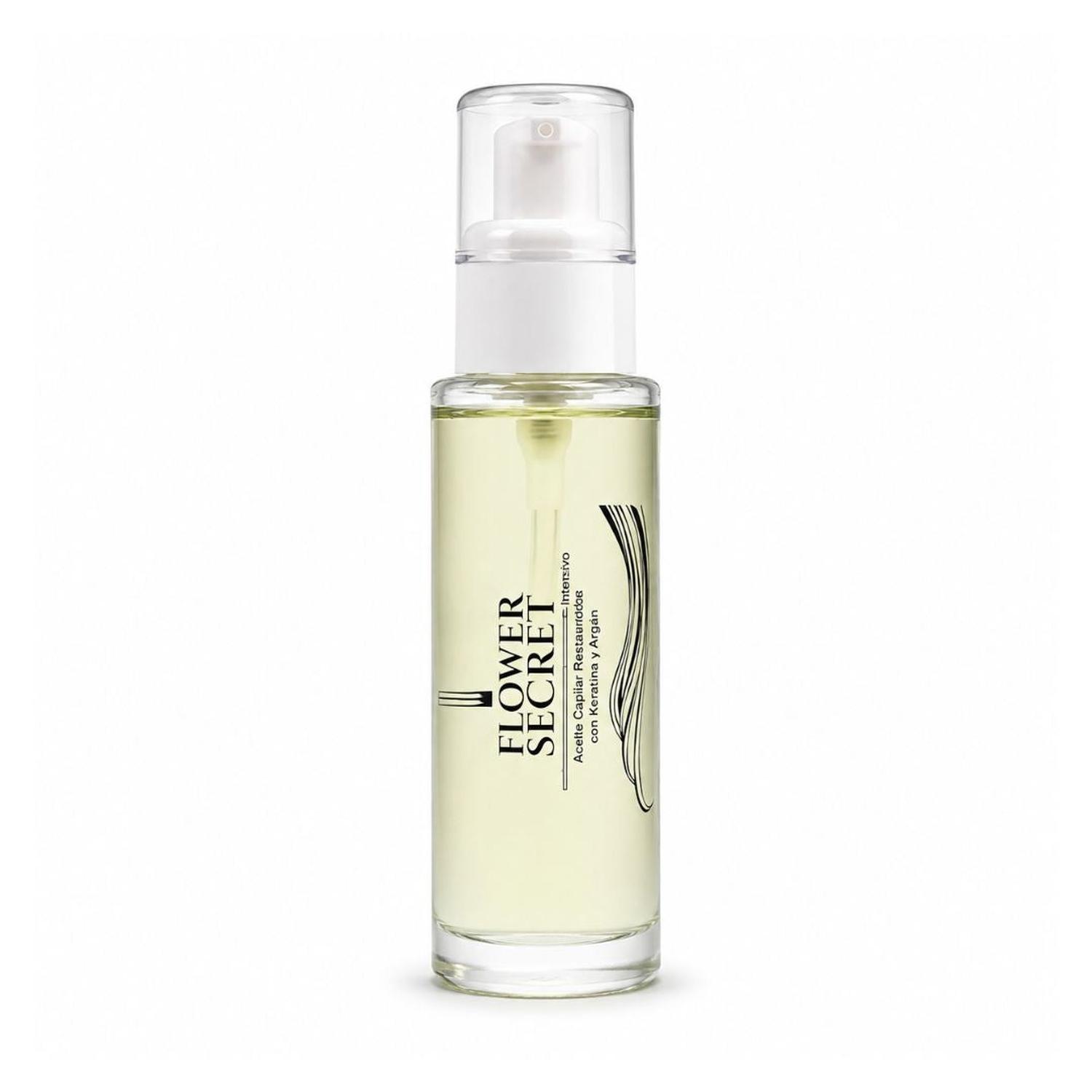 ACEITE CAPILAR ARGÁN KERATINA FLOWER SECRET 60ML REPARA SUAVIZA ANTI-FRIZZ - 1