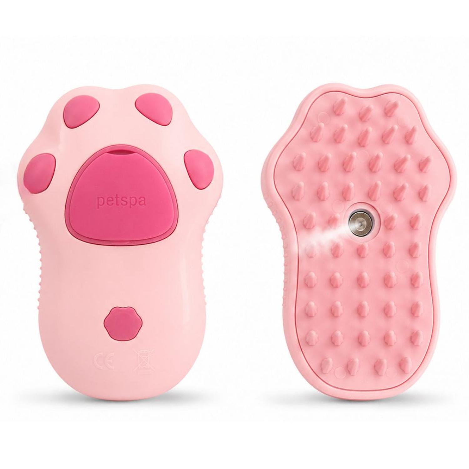 CEPILLO SPRAY MASAJEADOR DE BAÑO QUITA PELUSA PARA MASCOTAS PERROS GATOS ROSA TAMAÑO M - 3