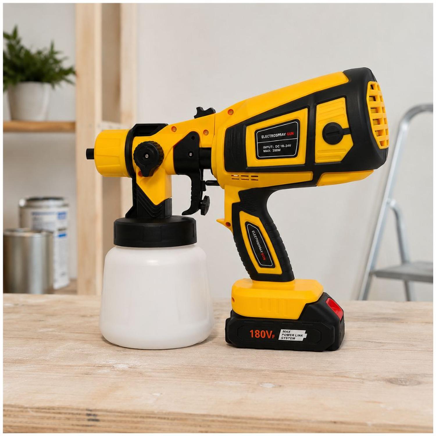 PISTOLA PARA PINTAR CN-6000D INALÁMBRICA RECARGABLE 180VF PULVERIZADOR 200W - 3