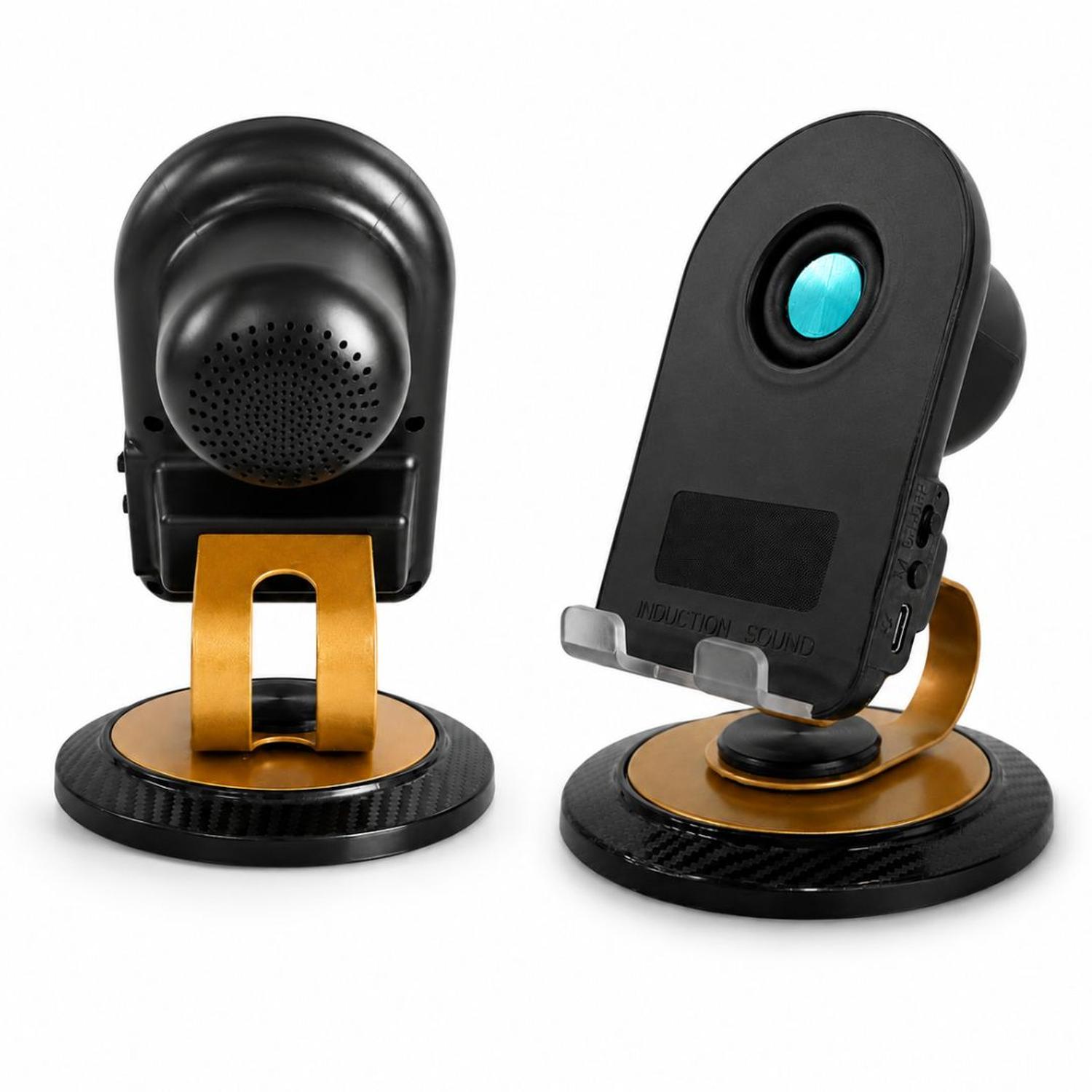 SOPORTE PARA CELULAR 360° CON PARLANTE INTEGRADO CONECTIVIDAD INDUCCIÓN BLUETOOTH 5.3 - 6