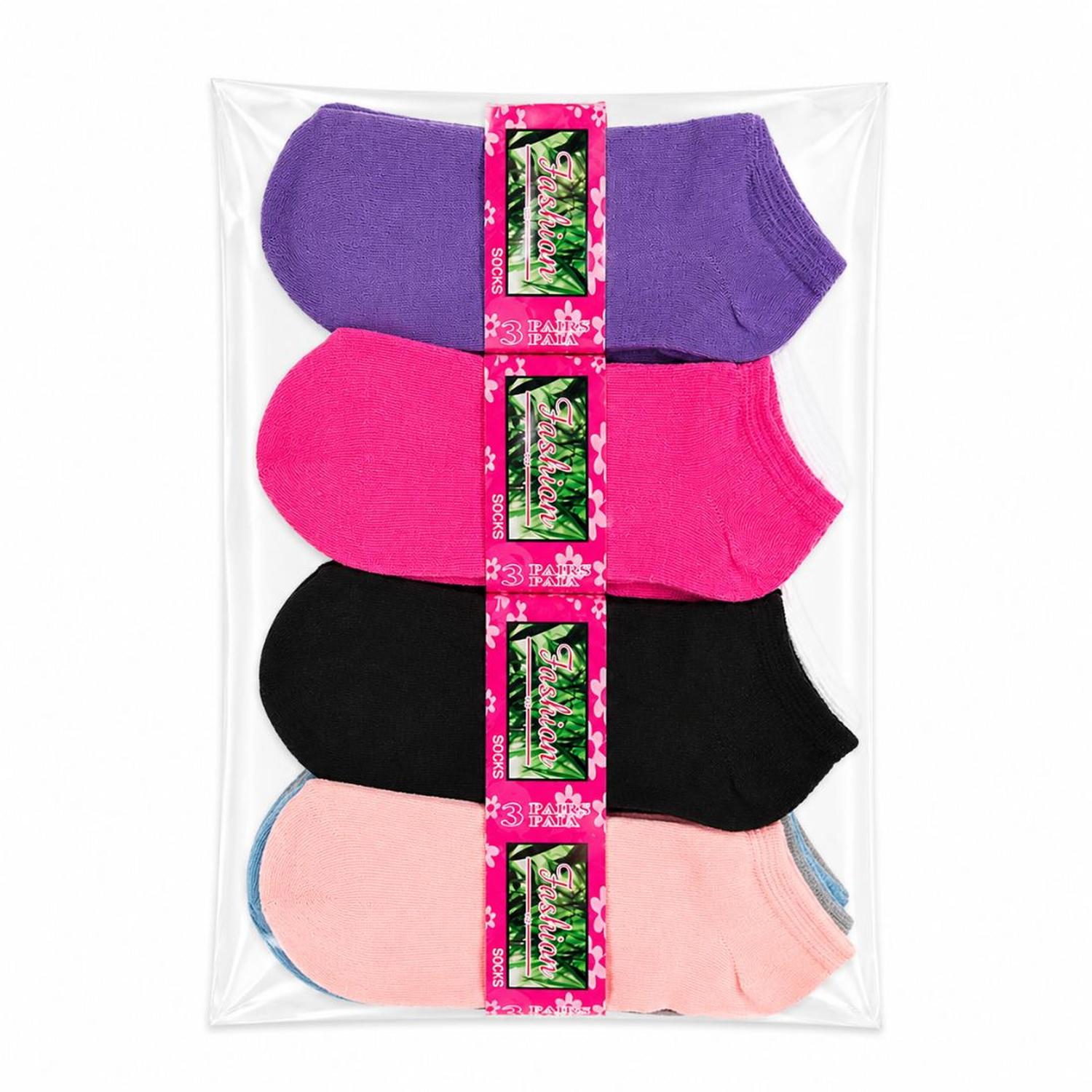 PACK X12 PARES DE MEDIAS TOBILLERAS PARA MUJER TRANSPIRABLES - 5