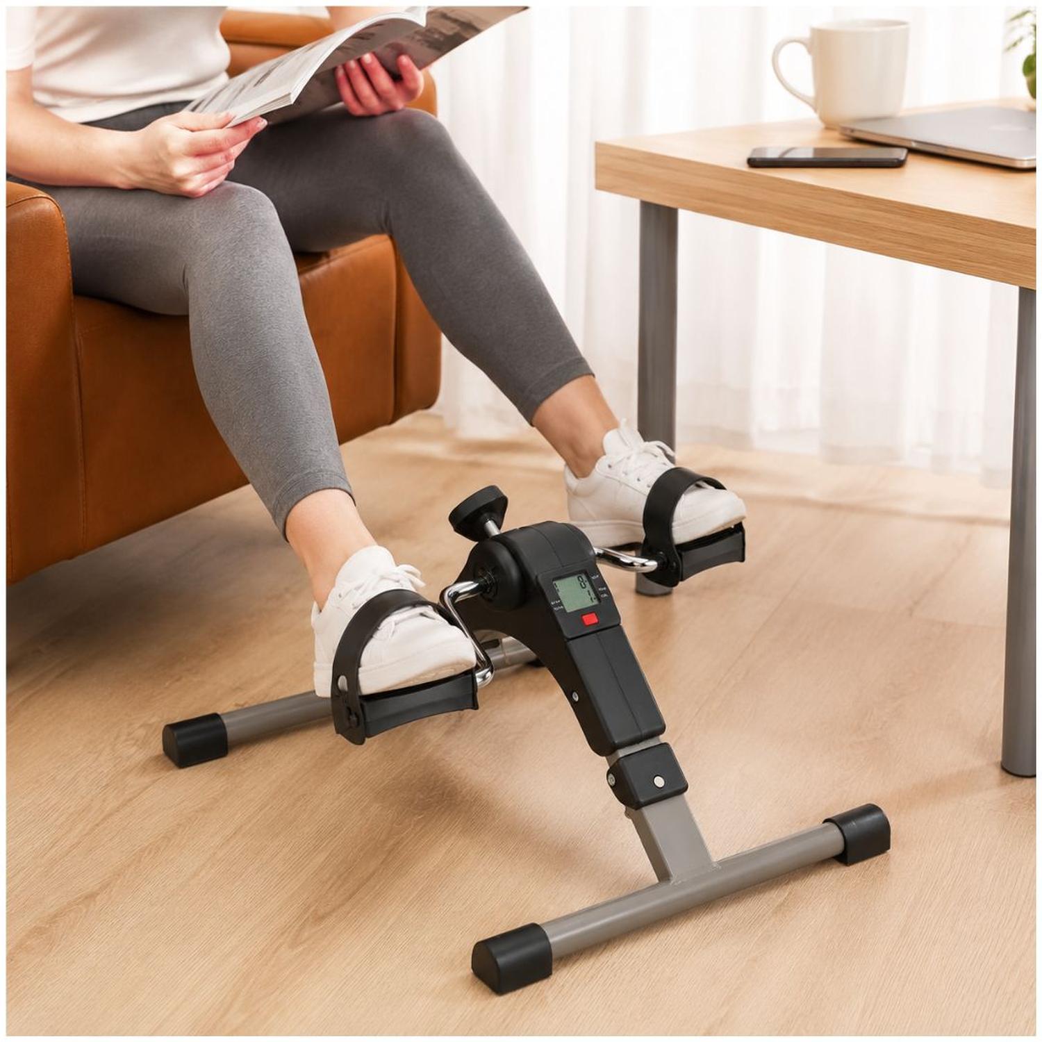 MINI BICICLETA ERGOMÉTRICA CON MONITOR DIGITAL PEDALERA FIT PORTÁTIL PLEGABLE - 2
