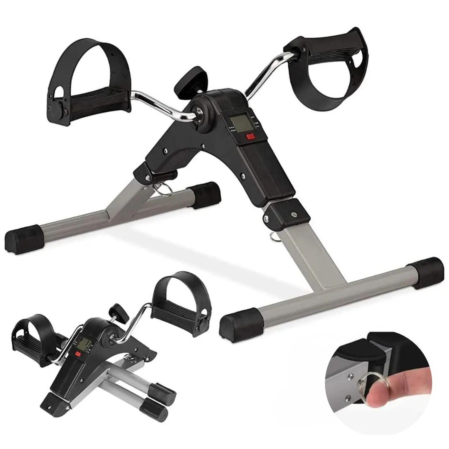 MINI BICICLETA ERGOMÉTRICA CON MONITOR DIGITAL PEDALERA FIT PORTÁTIL PLEGABLE - 4