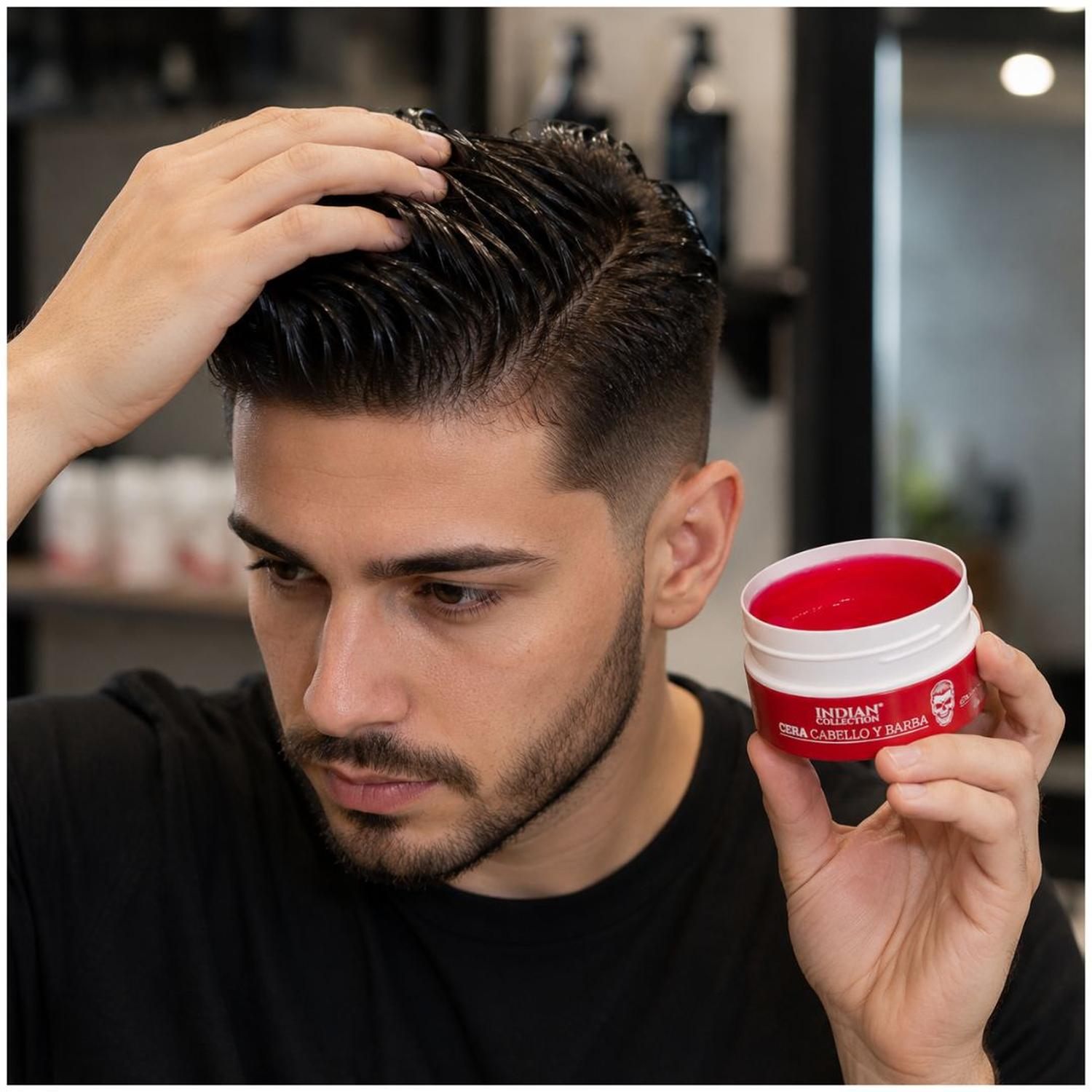 CERA PARA CABELLO Y BARBA INDIAN COLLECTION ROJO 150G ACABADO NATURAL - 5