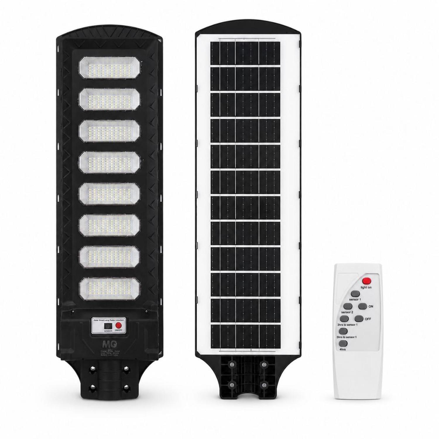 LÁMPARA PANEL SOLAR REFLECTOR MG 1000W CON SENSOR IMPERMEABLE + CONTROL REMOTO - 1