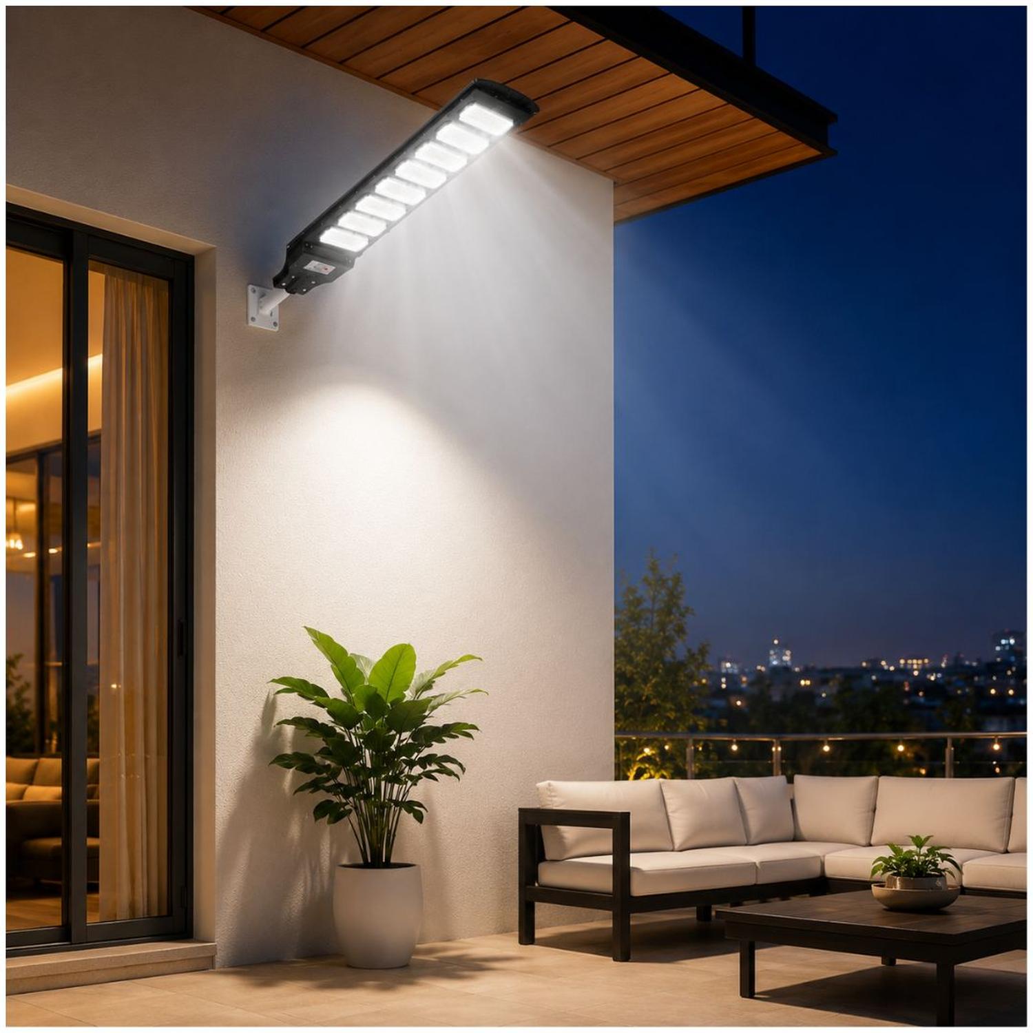 LÁMPARA PANEL SOLAR REFLECTOR MG 1000W CON SENSOR IMPERMEABLE + CONTROL REMOTO - 5