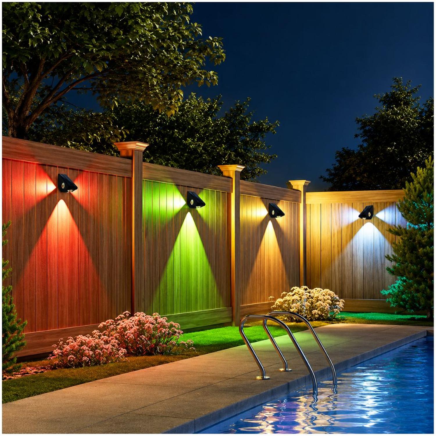 PACK X2 LÁMPARAS SOLARES LED AUTOMÁTICO PARA PARED EXTERIOR 3 MODOS ILUMINACIÓN - 5