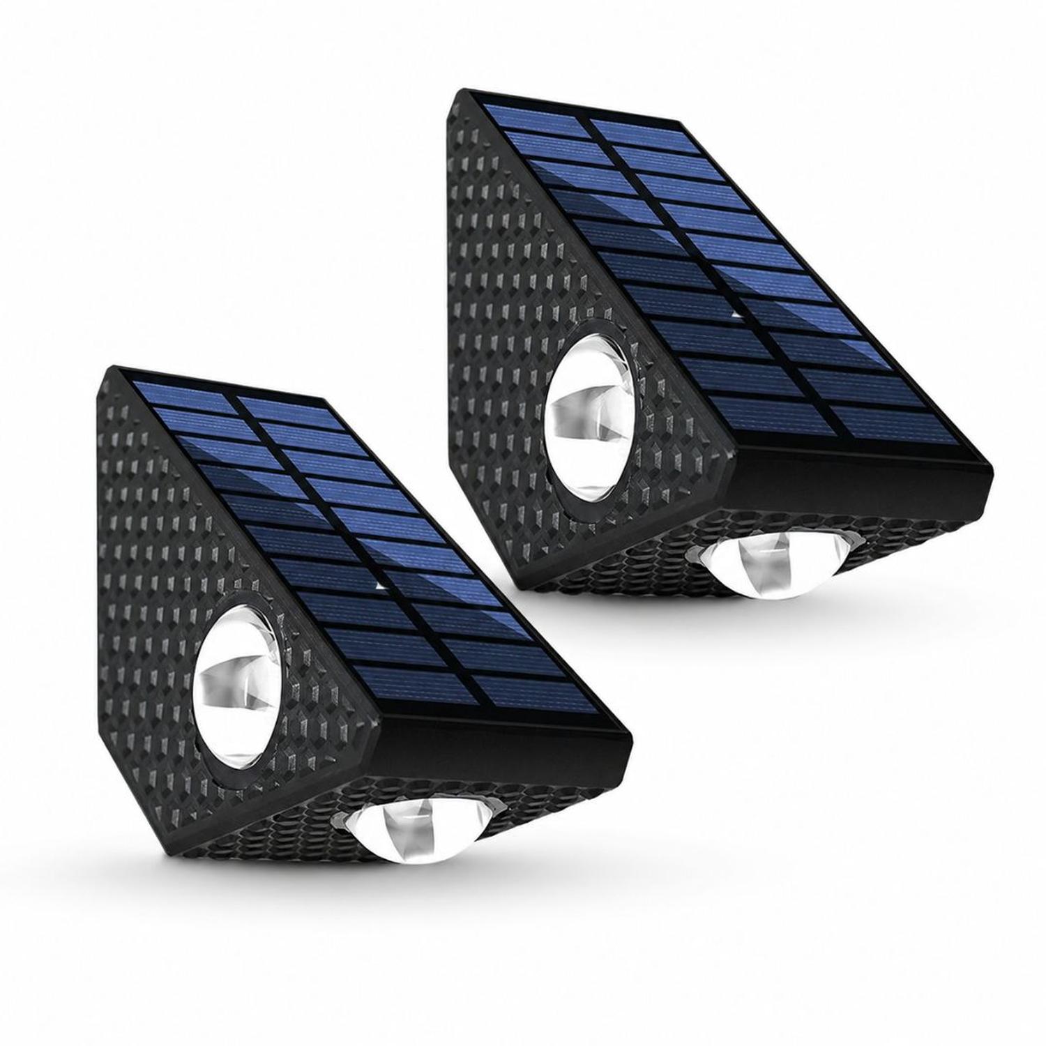 PACK X2 LÁMPARAS SOLARES LED AUTOMÁTICO PARA PARED EXTERIOR 3 MODOS ILUMINACIÓN - 8
