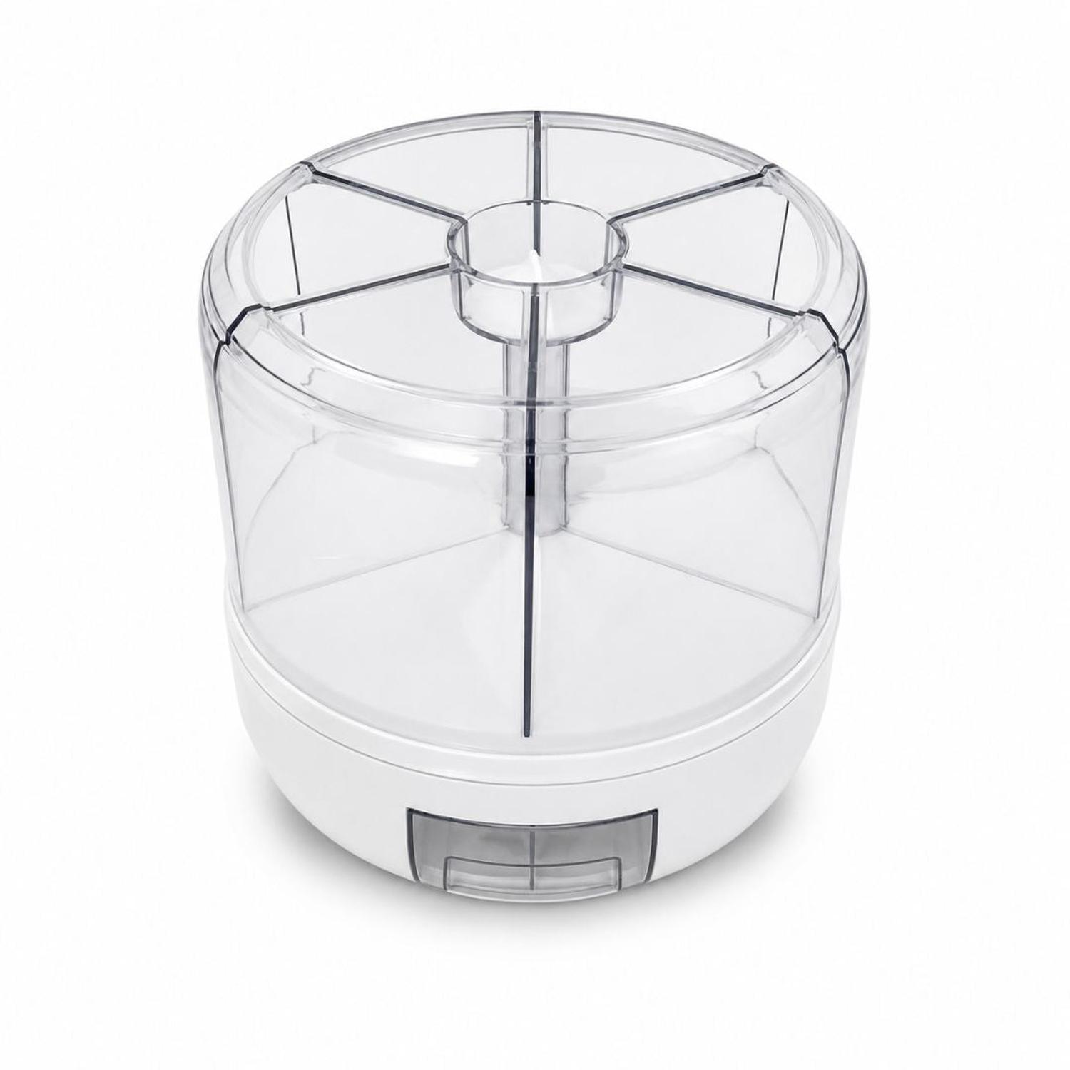 DISPENSADOR DE GRANOS ALIMENTOS ARROZ MENESTRAS ROTACIÓN 360° 6 SECCIONES - 5