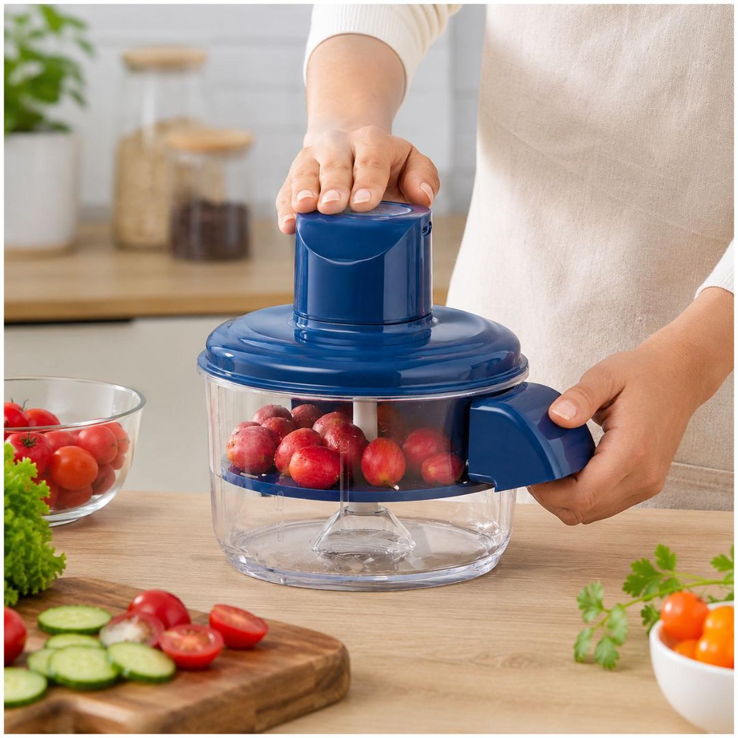 PELADOR ELÉCTRICO RECARGABLE PARA FRUTA VERDURAS ALIMENTOS MULTIUSOS 5 CUCHILLAS - 2