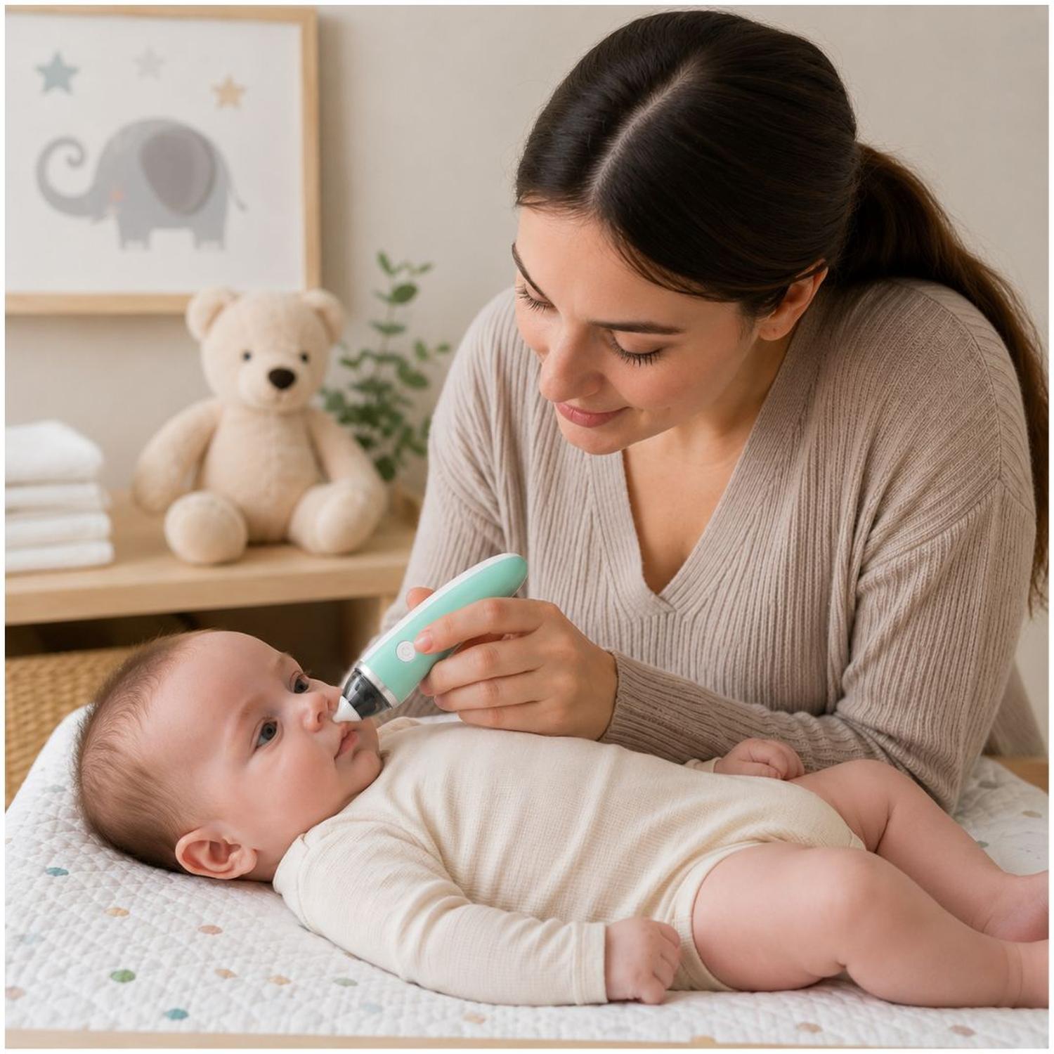 ASPIRADOR SUCCIONADOR NASAL ELÉCTRICO RECARGABLE PARA BEBE + ACCESORIOS - 3