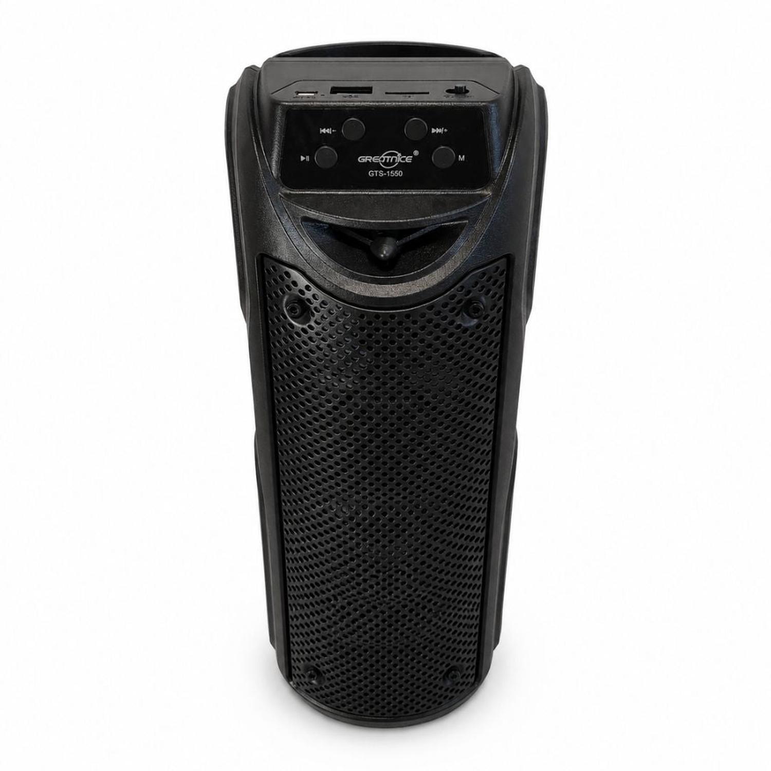 PARLANTE BLUETOOTH INALÁMBRICO GTS-1550 LUCES LED RGB 10W CON DOBLE PARLANTE DE 4' - 6