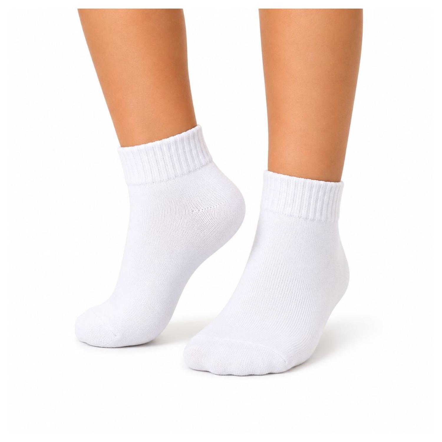 PACK X12 PARES DE MEDIAS CORTAS BLANCAS DEPORTIVAS PARA NIÑOS TALLA ESTÁNDAR - 4