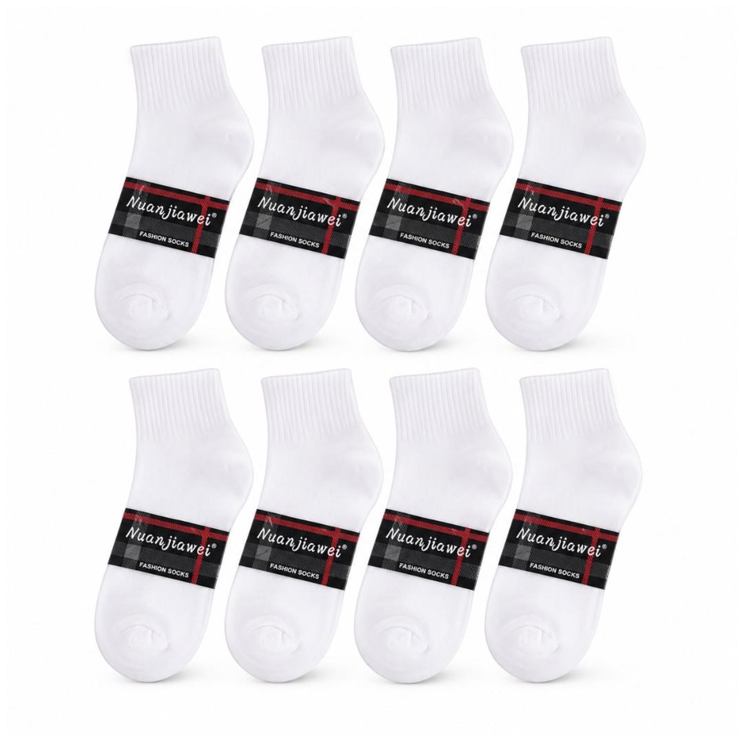PACK X12 PARES DE MEDIAS CORTAS BLANCAS DEPORTIVAS PARA NIÑOS TALLA ESTÁNDAR - 5