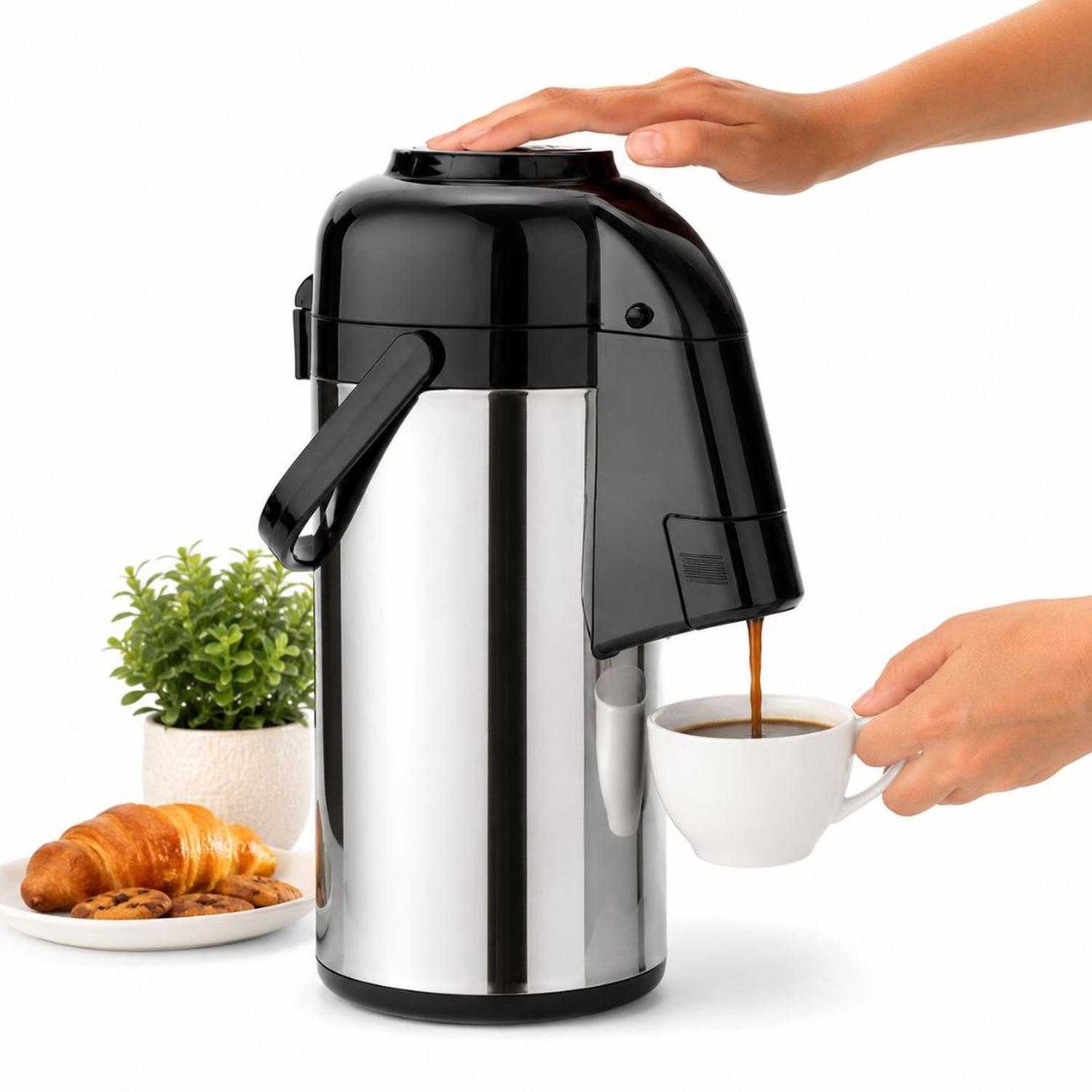 TERMO CON DISPENSADOR DAYDAYS GRANDE 3 LITROS ACERO INOXIDABLE BEBIDAS FRÍAS CALIENTES - 3