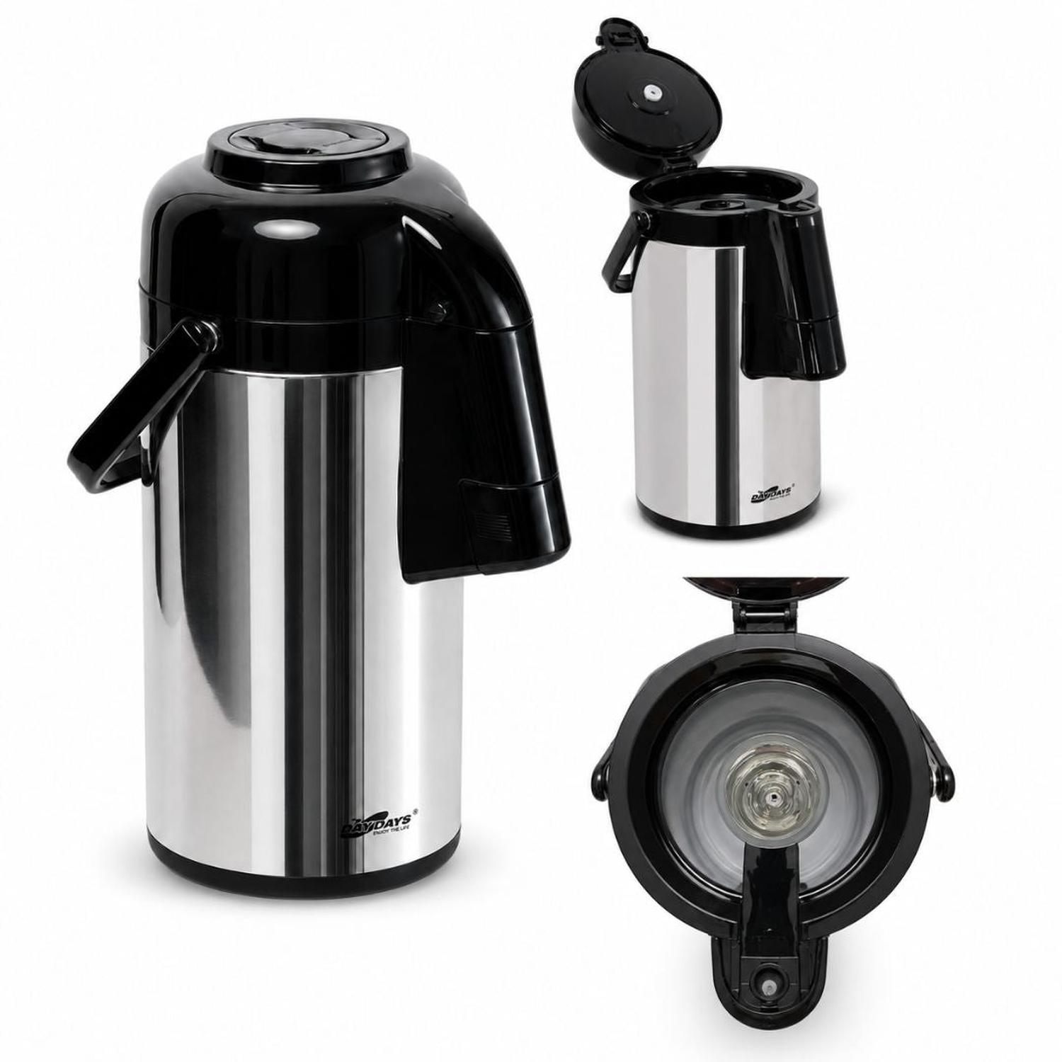 TERMO CON DISPENSADOR DAYDAYS GRANDE 3 LITROS ACERO INOXIDABLE BEBIDAS FRÍAS CALIENTES - 6