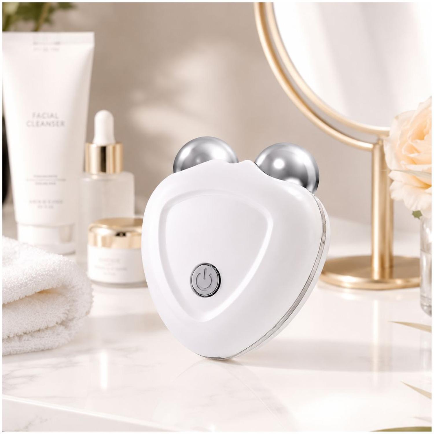 MASAJEADOR FACIAL DE MICROCORRIENTE RECARGABLE DOBLE CABEZAL PARA ARRUGAS FLACIDEZ TAMAÑO M - 3