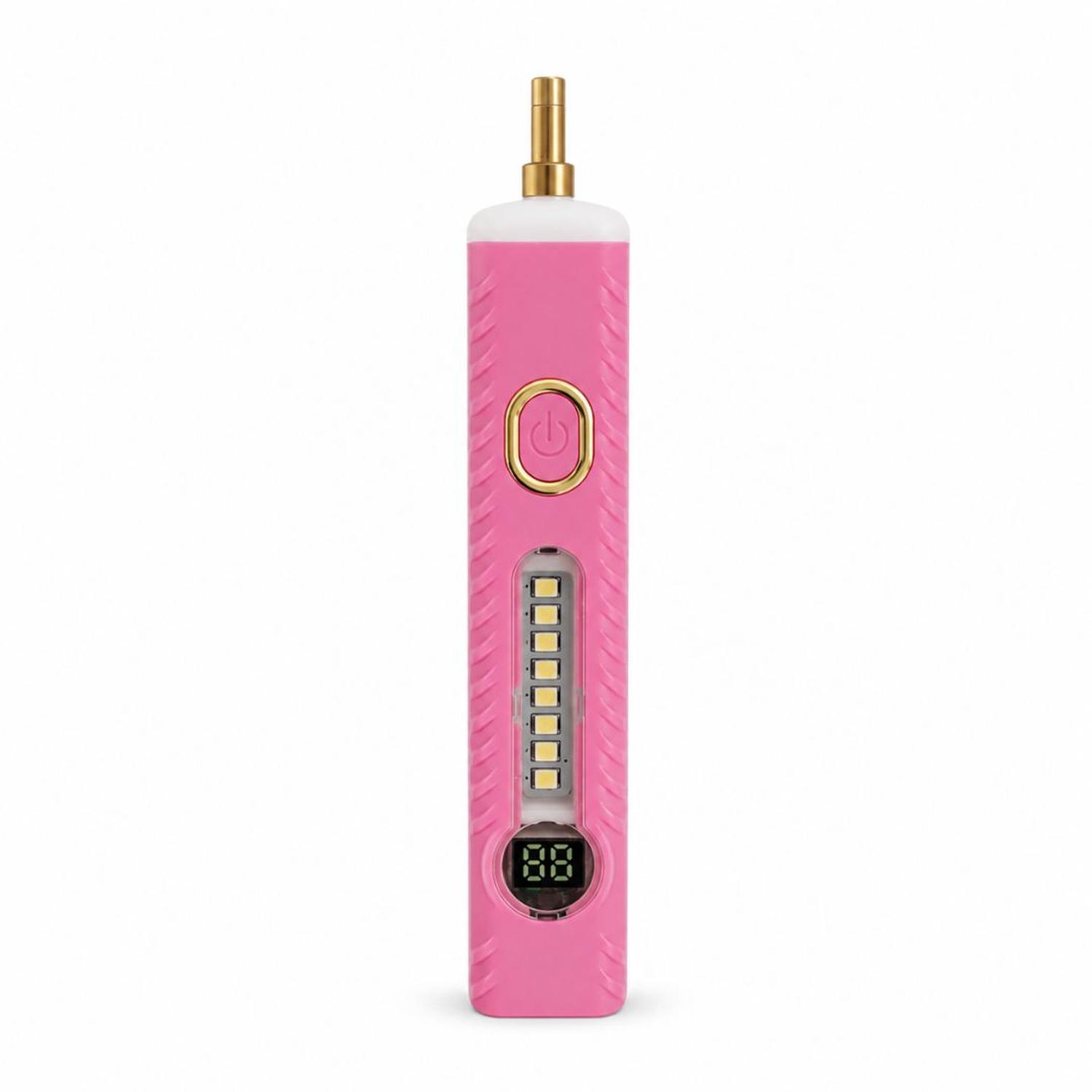 PULIDOR DE UÑAS ELÉCTRICO PROFESIONAL RECARGABLE PANTALLA DIGITAL LUZ LED USB-C + 5 CABEZALES TAMAÑO M - 4