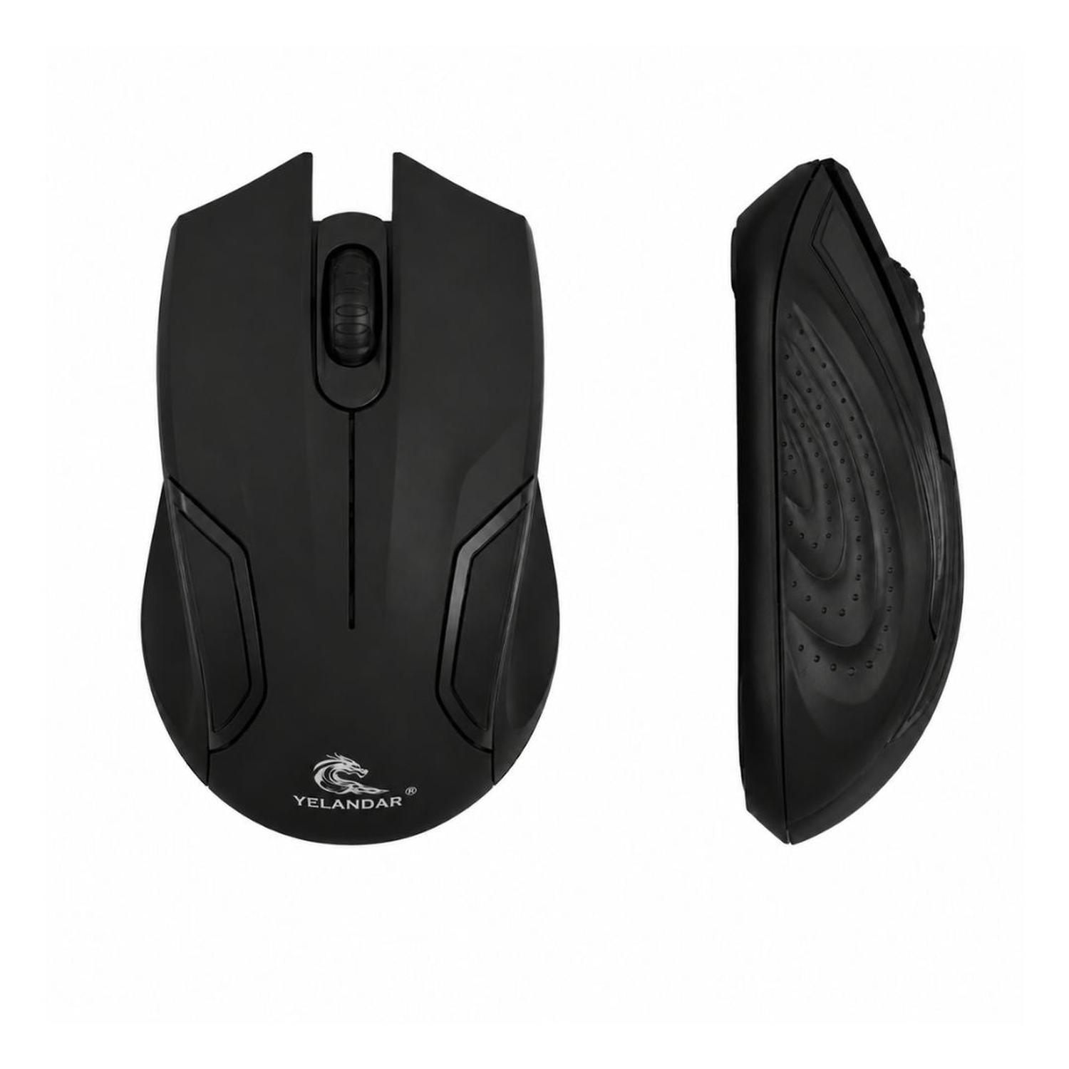 MOUSE ÓPTICO GAMER USB YELANDAR ERGONÓMICO 3200 DPI AJUSTABLE TAMAÑO M - 2