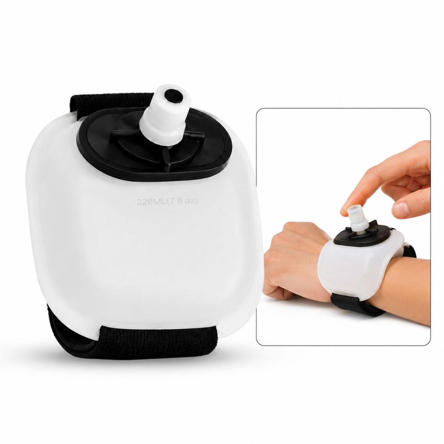 BOTELLA BEBEDERO PORTÁTIL DE MUÑECA 220 ML PARA ENTRENAMIENTO CORRER CICLISMO TAMAÑO M - 2