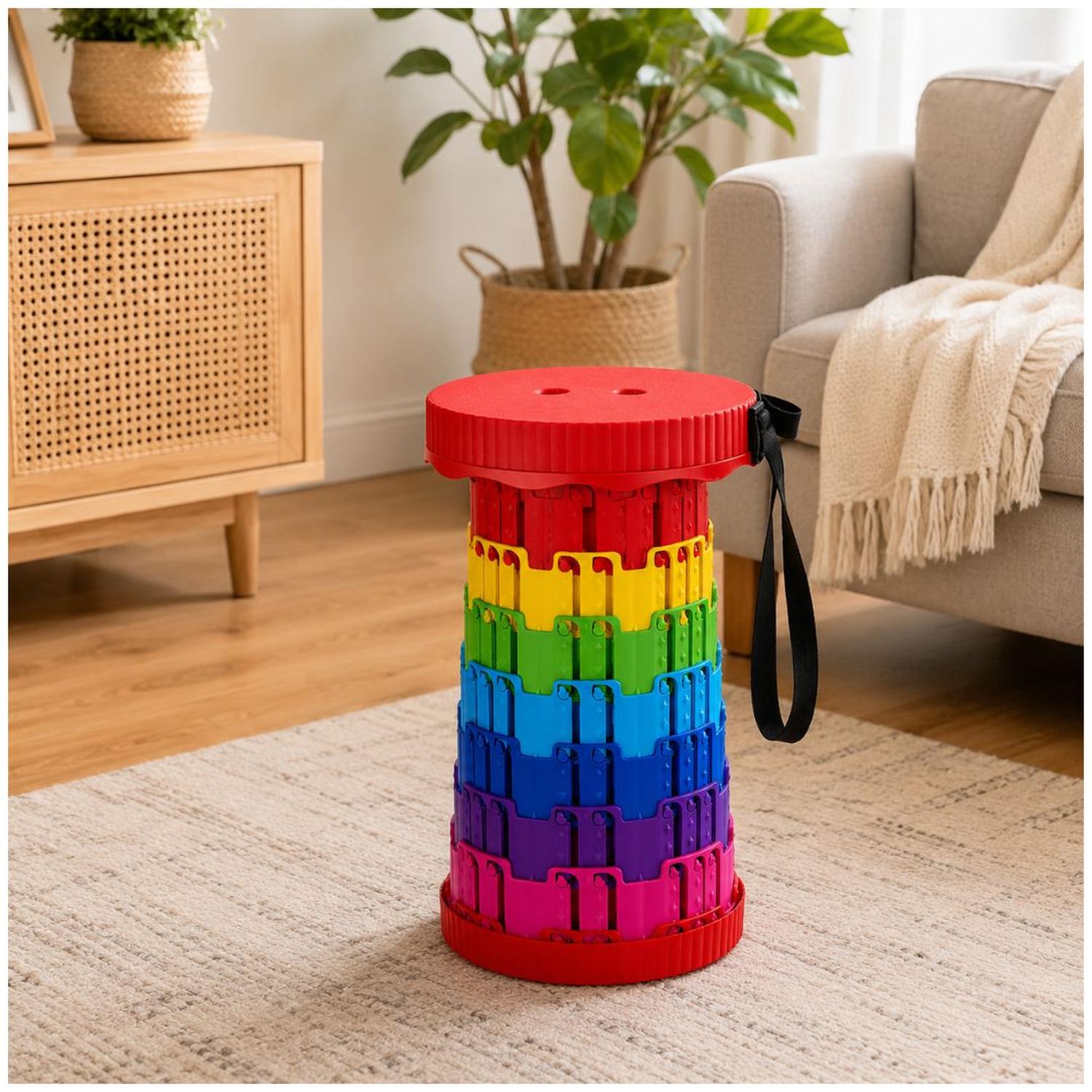 BANCO PLEGABLE RETRÁCTIL PORTÁTIL MULTIUSOS PARA CAMPING PESCA VIAJES COLOR ALEATORIO - 3
