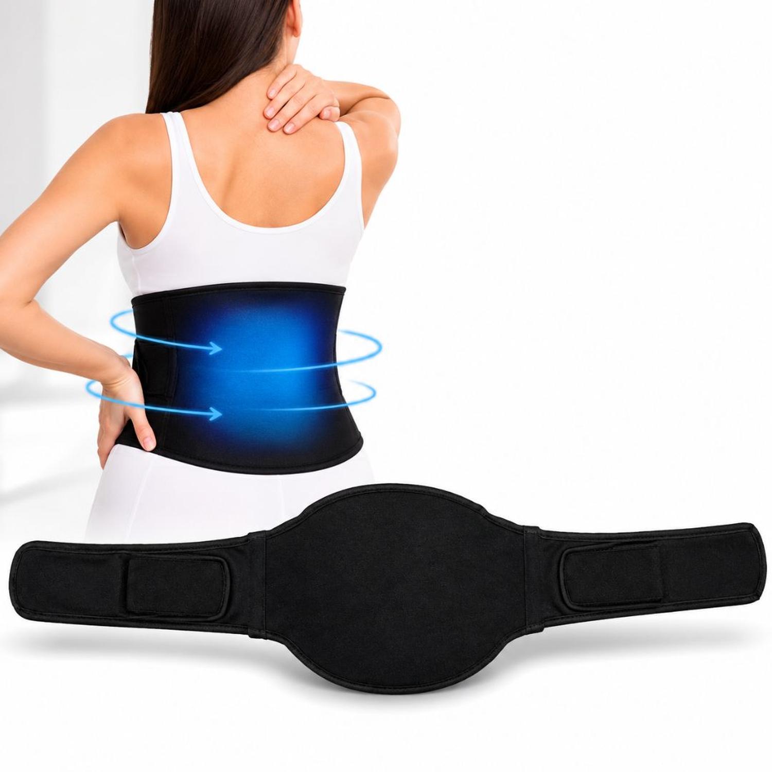 FAJA TÉRMICA COMPRESA FRIO Y CALOR PARA ESPALDA Y CINTURA AJUSTABLE CINTURÓN TERAPÉUTICO - 5