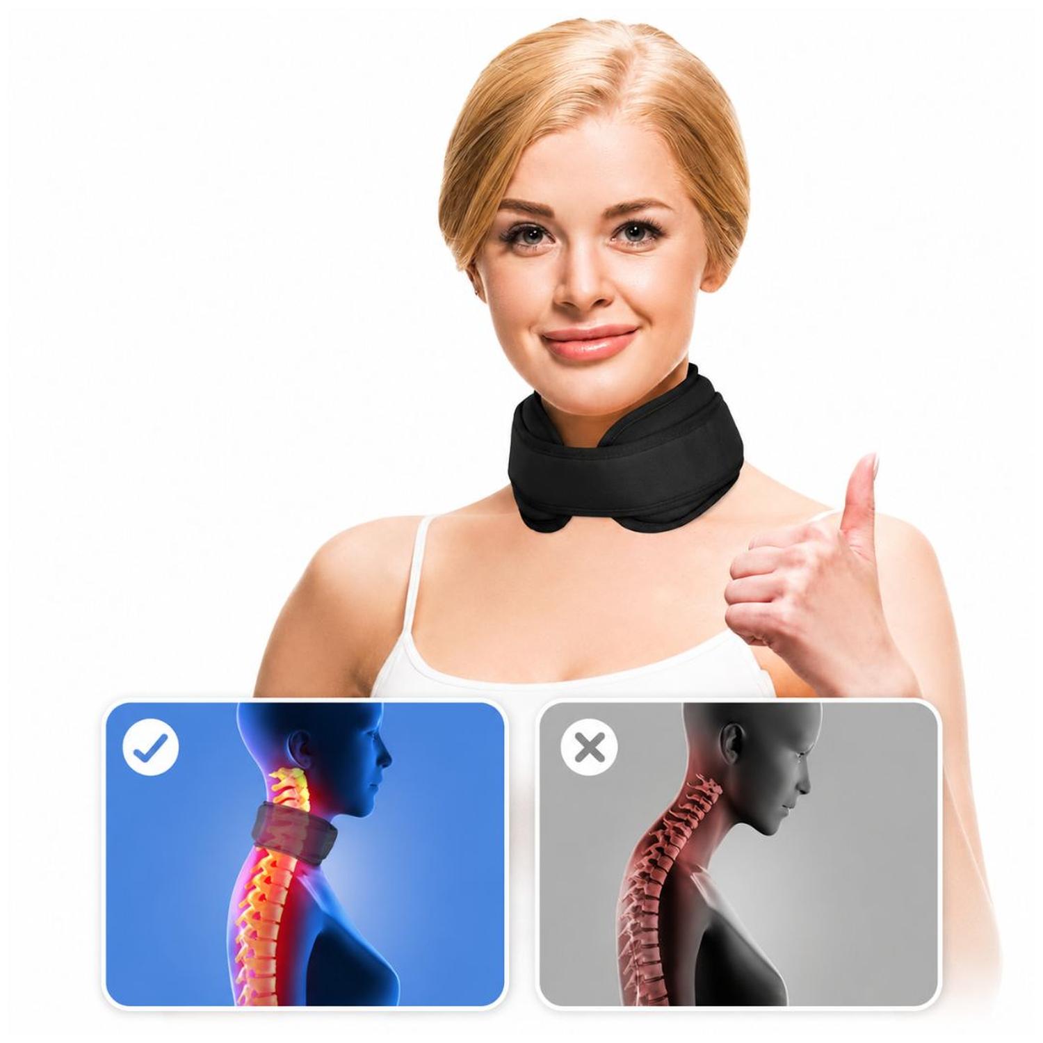 COLLAR TERAPÉUTICO PARA CUELLO CUELLERA FRÍO Y CALOR AJUSTABLE COMPRESA DE GEL CERVICAL - 8