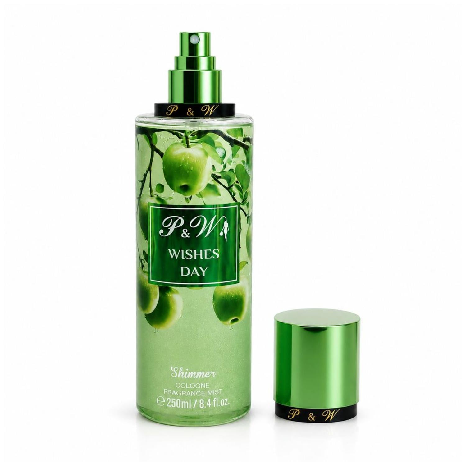PERFUME MUJER 250ML COLONIA CORPORAL PYW FRAGANCIA MANZANA VERDE CON BRILLO - 1