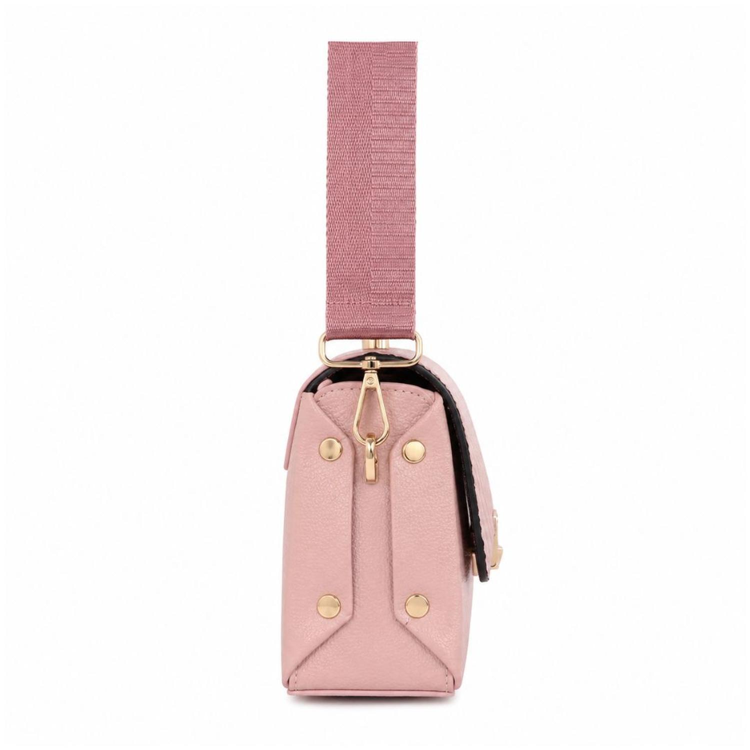 CARTERA DE MANO ELEGANTE PARA MUJER CON CORREA AJUSTABLE Y BROCHE DORADO - 7