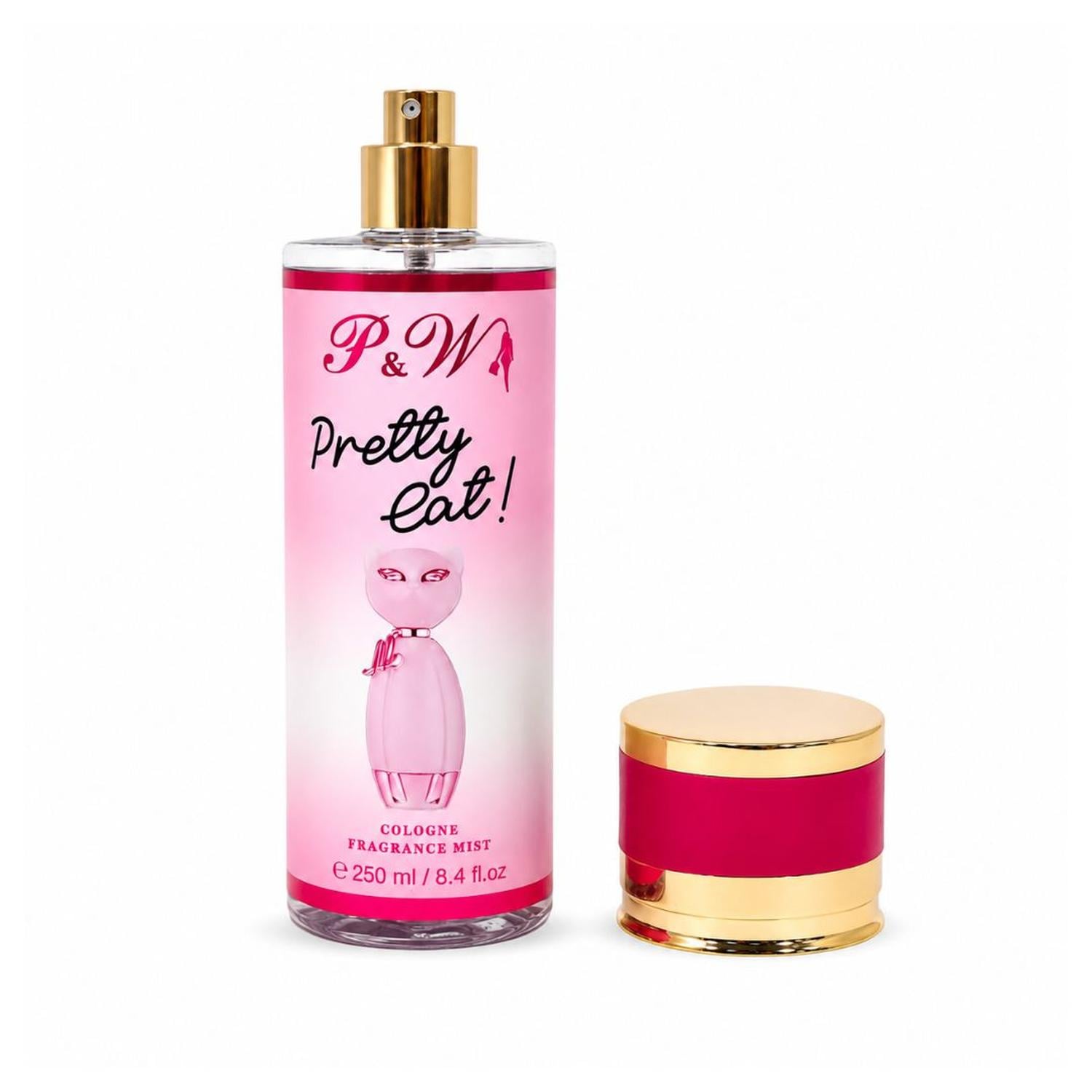 PERFUME MUJER 250ML COLONIA CORPORAL PRETTY CAT PYW FRAGANCIA DULCE Y FRESCA - 1