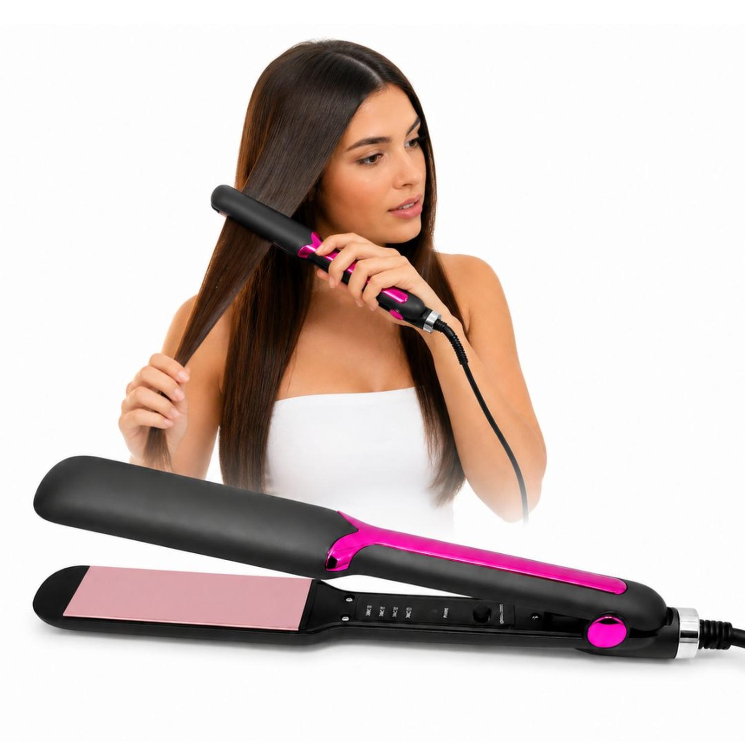 PLANCHA DE PELO ALISADOR PROFESIONAL PARA CABELLO PTC HL2580 T° 160°C-220°C TAMAÑO M - 1