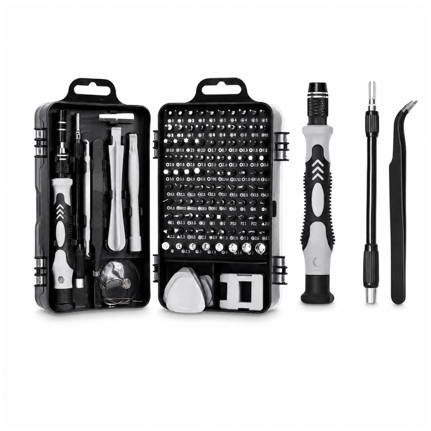 KIT DESTORNILLADOR 115 PIEZAS CON 98 PUNTAS MAGNÉTICAS DE PRECISIÓN MULTIUSOS - 1