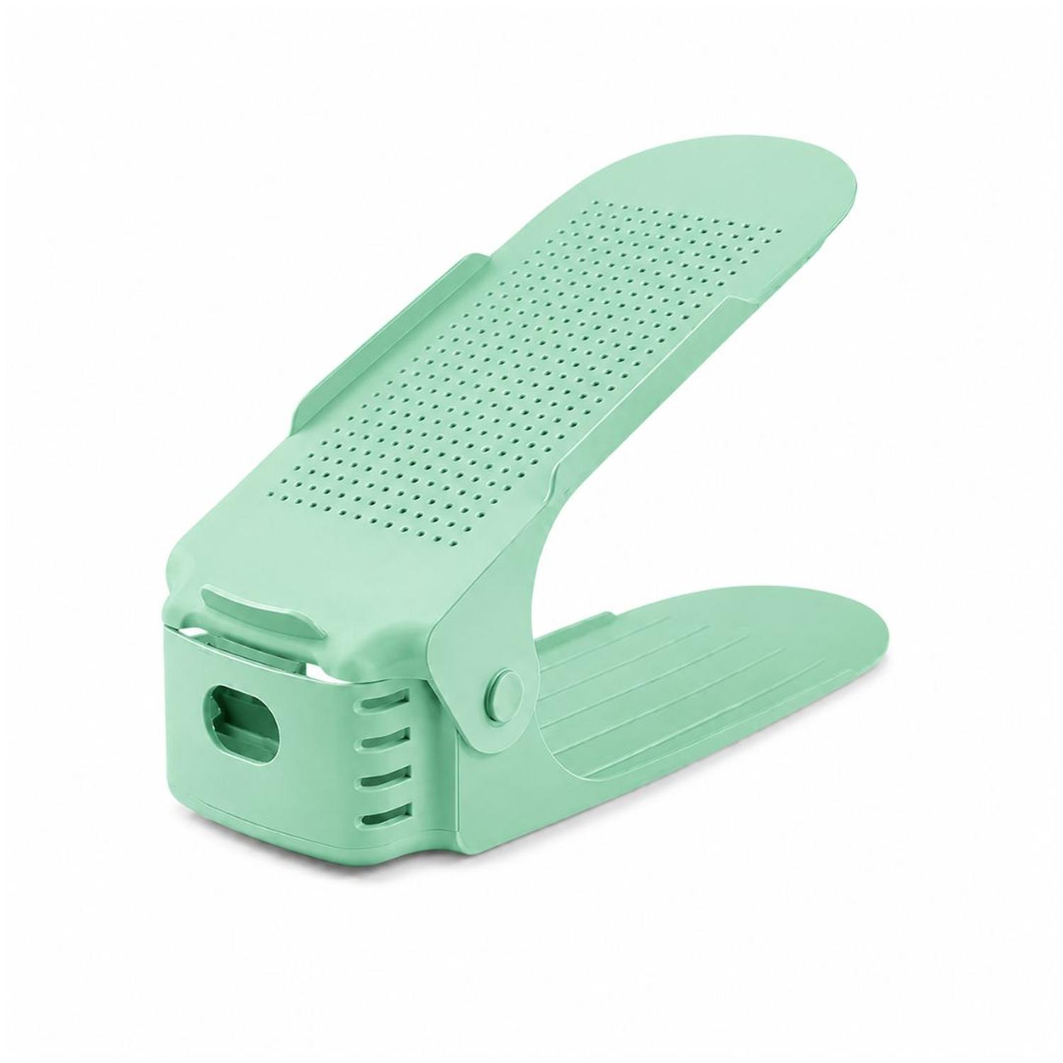 PACK X10 ORGANIZADORES DE ZAPATOS VERDE ALTURA AJUSTABLE PLEGABLE - 6
