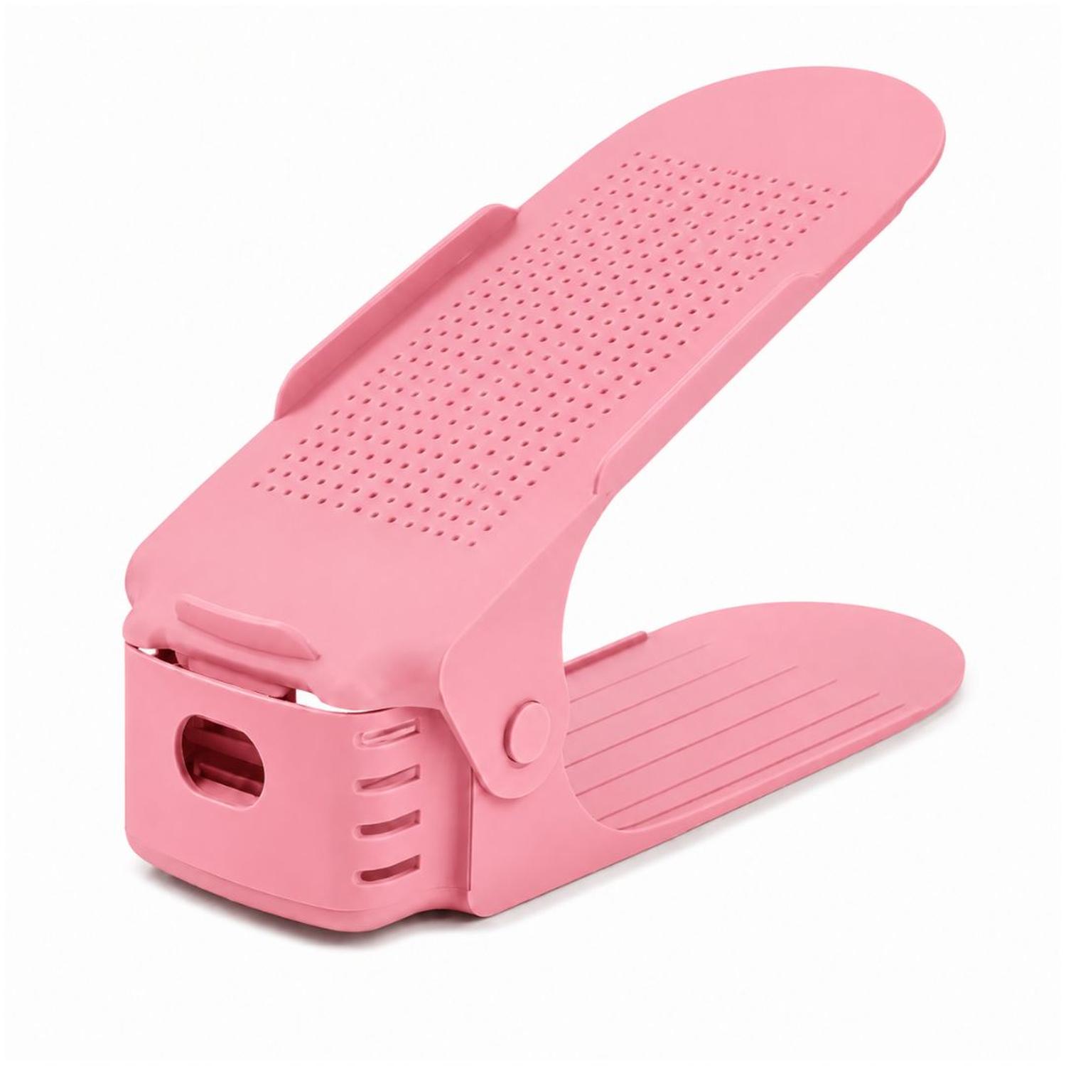 PACK X10 ORGANIZADORES DE ZAPATOS ROSADO ALTURA AJUSTABLE PLEGABLE - 6