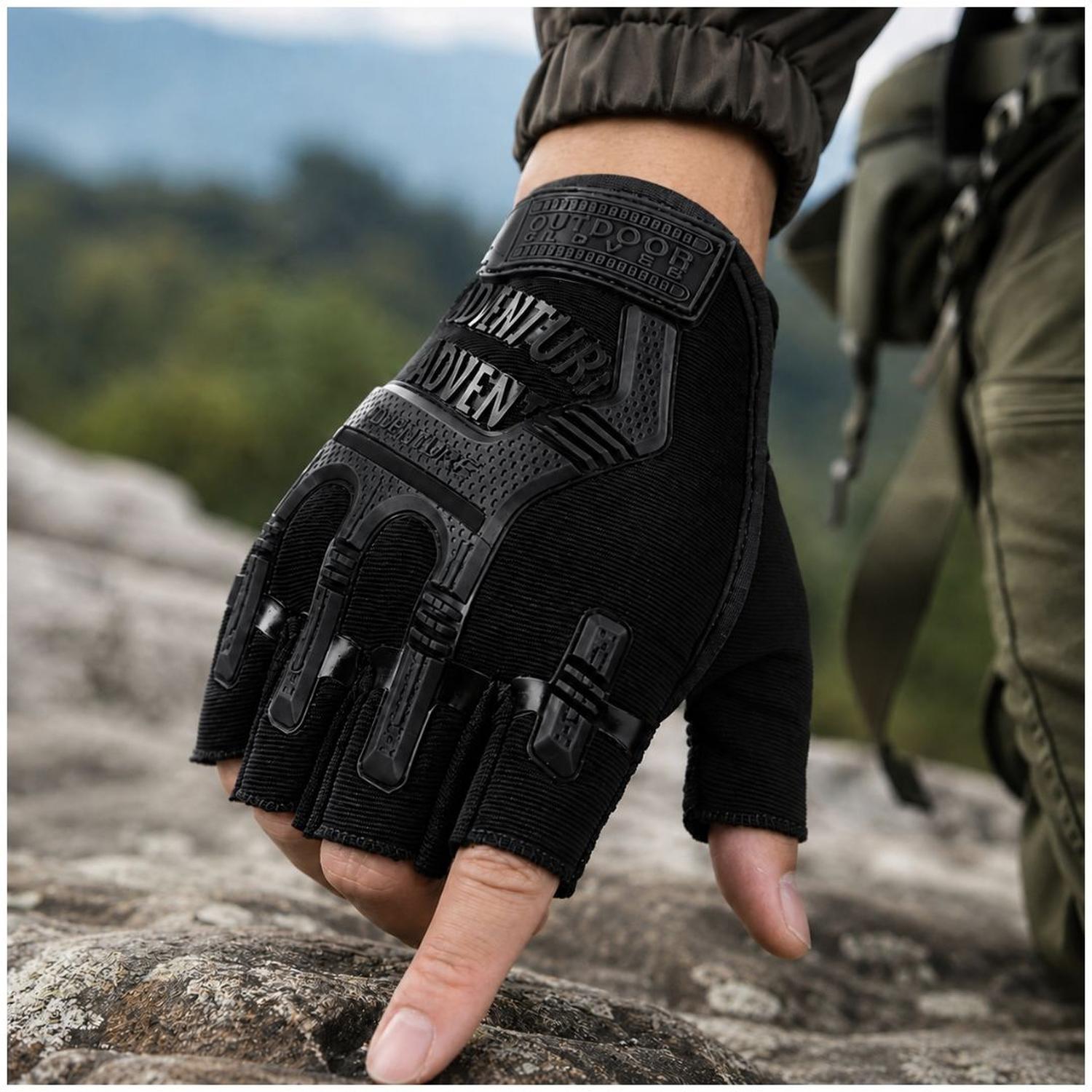 GUANTES TÁCTICAL PARA MOTO OUTDOOR ADVENTURE ANTIDESLIZANTES PROTECCIÓN PVC - 2
