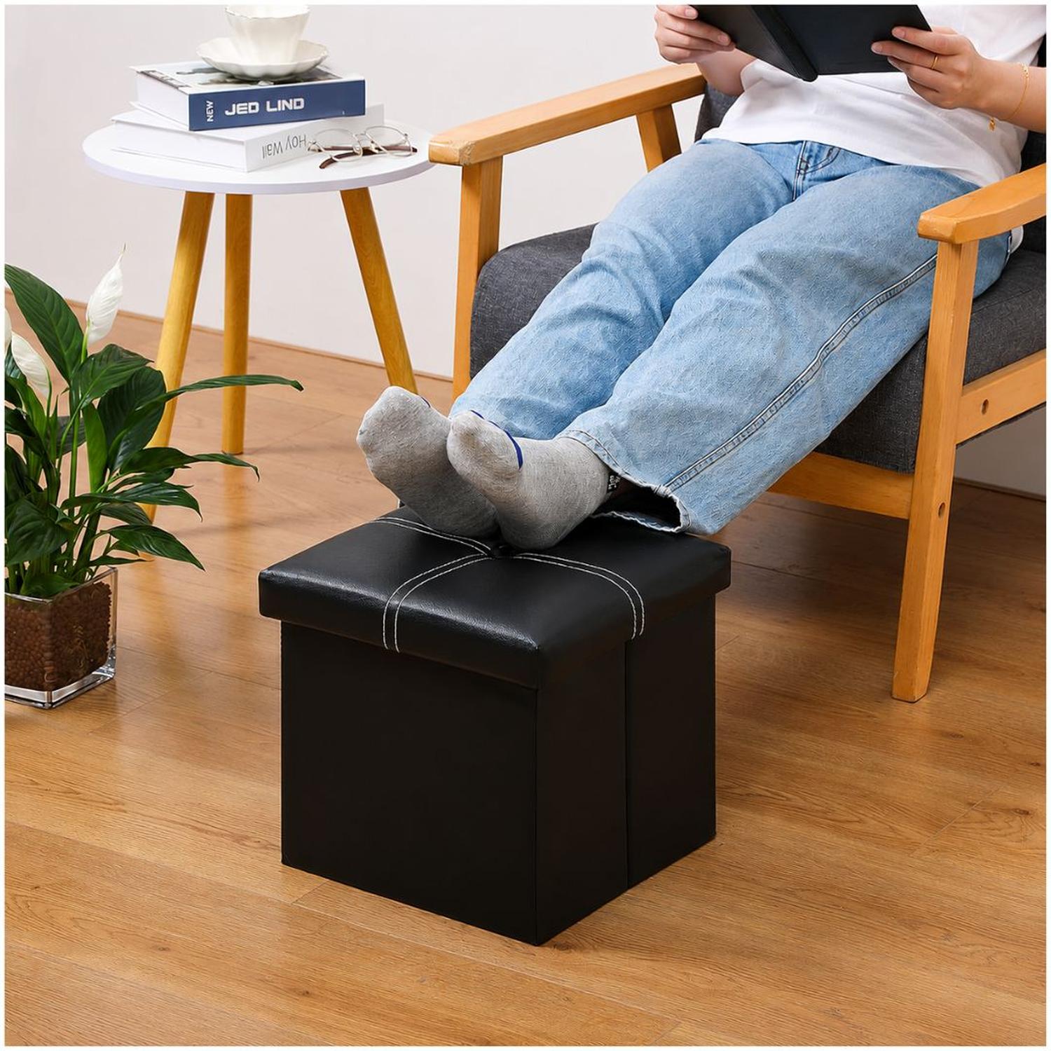 BANCO ORGANIZADOR MULTIFUNCIONAL PLEGABLE CON ALMACENAMIENTO Y ASIENTO ACOLCHADO - 3