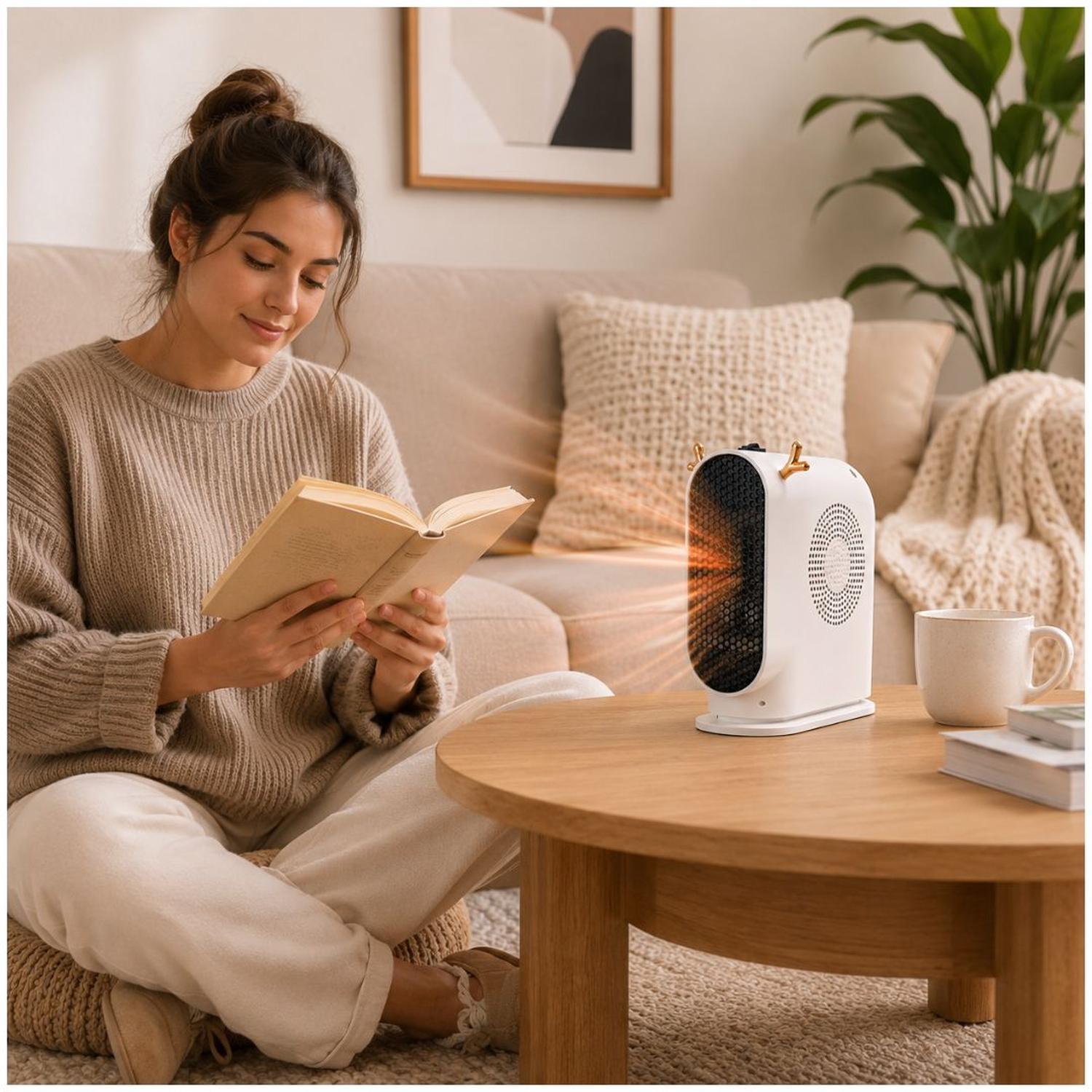 CALEFACTOR ELÉCTRICO PORTÁTIL PTC DE 1000W CALENTAMIENTO CERÁMICO RÁPIDO - 3