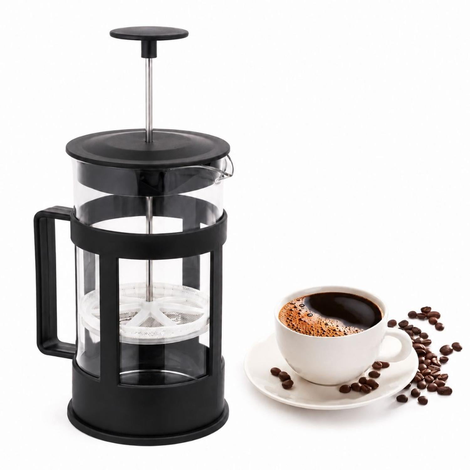 CAFETERA MANUAL PRENSA FRANCESA DE VIDRIO 1000 ML PARA CAFÉ Y TÉ CON FILTRO DE ÉMBOLO - 1