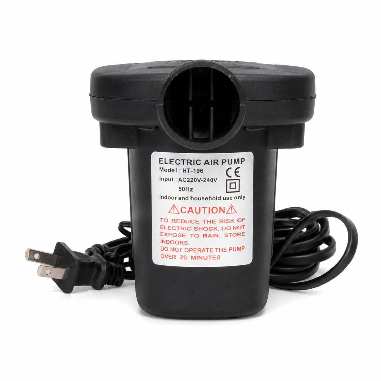 INFLADOR ELÉCTRICO PORTÁTIL HT-196 DE 220V MULTIUSOS COLCHONES PISCINAS GLOBOS - 7