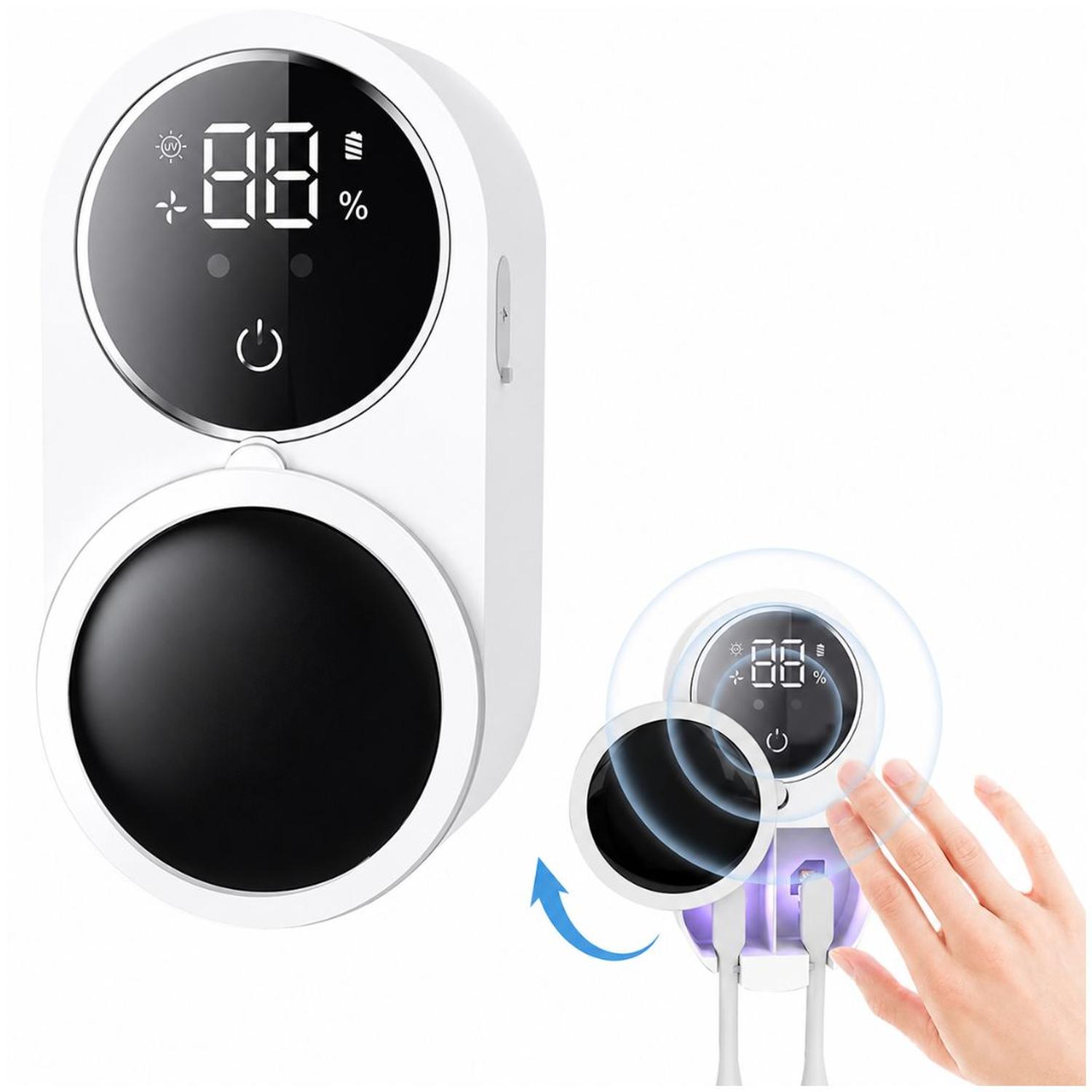 ESTERILIZADOR UV CEPILLOS DE DIENTES DENTAL INTELIGENTE PANTALLA DIGITAL SENSOR DE APERTURA - 6