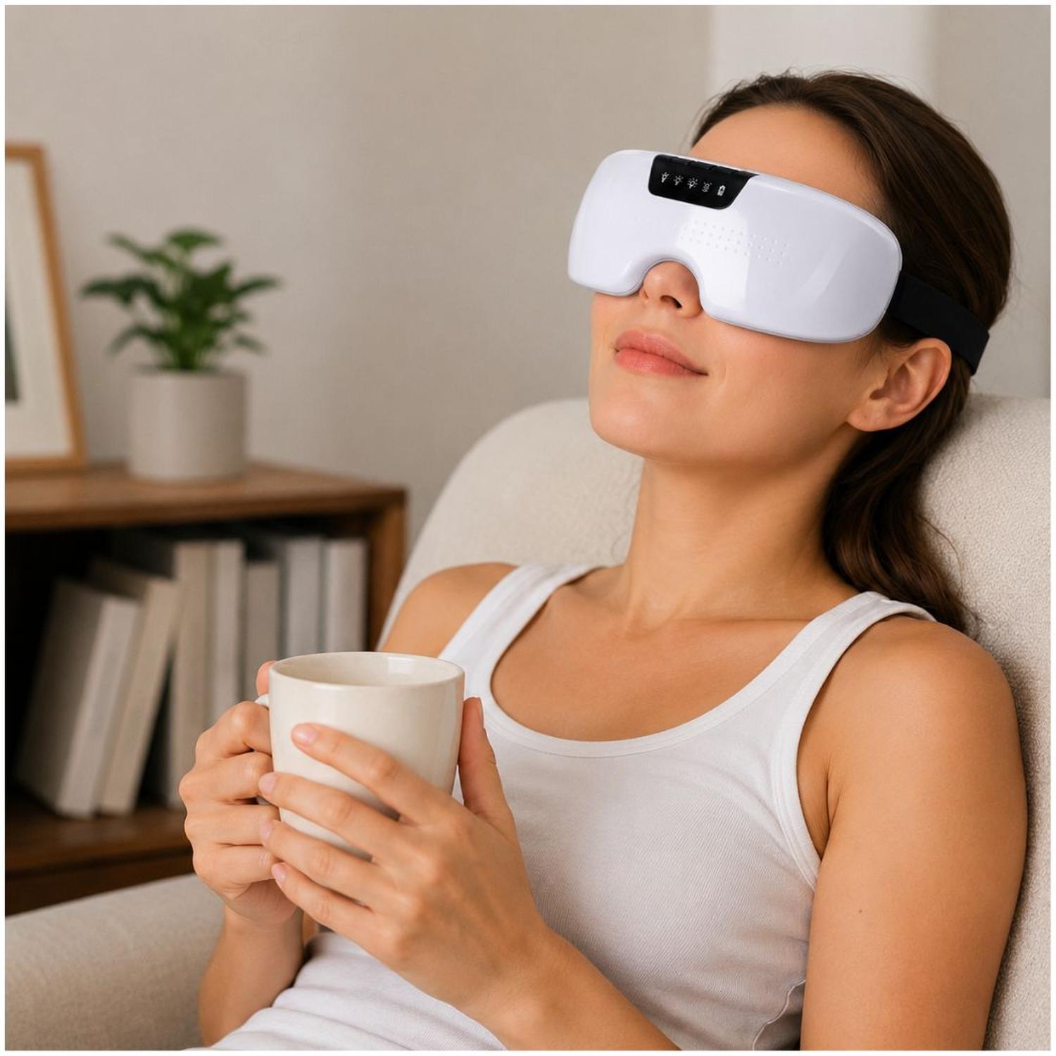 MASAJEADOR DE OJOS ELÉCTRICO INTELIGENTE RECARGABLE CON CALOR TERAPÉUTICO Y VIBRACIÓN - 3
