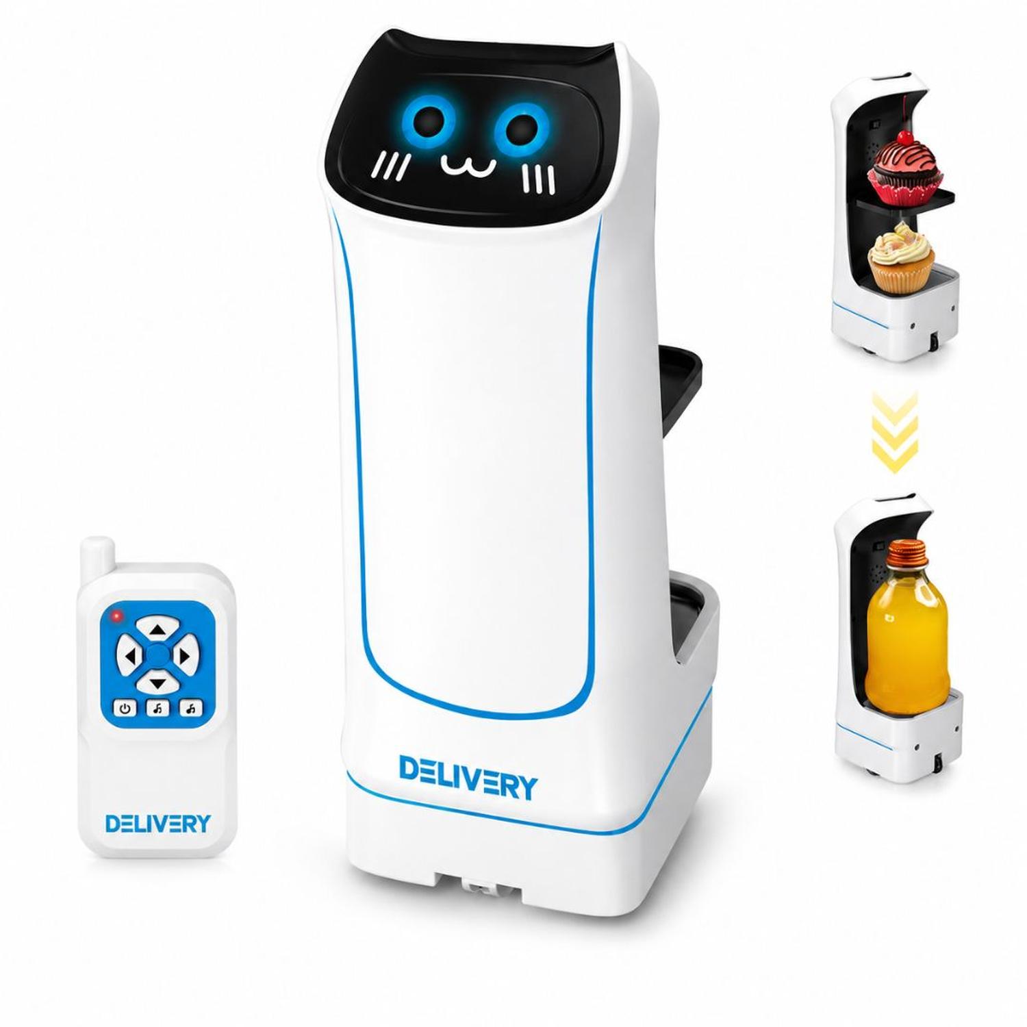 ROBOT DELIVERY INTELIGENTE A CONTROL REMOTO 2.4GHZ CON BANDEJAS DESMONTABLES - 1
