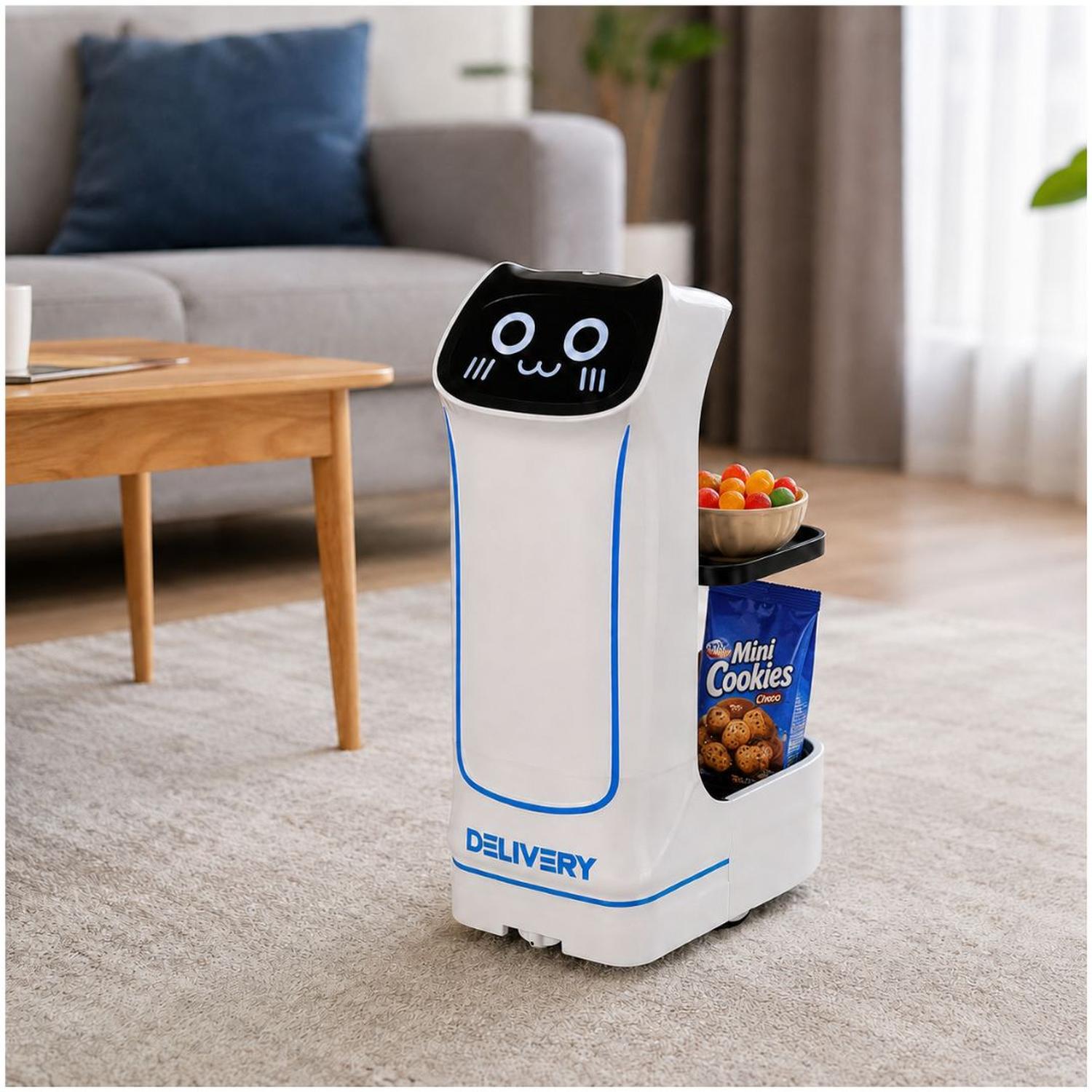 ROBOT DELIVERY INTELIGENTE A CONTROL REMOTO 2.4GHZ CON BANDEJAS DESMONTABLES - 4
