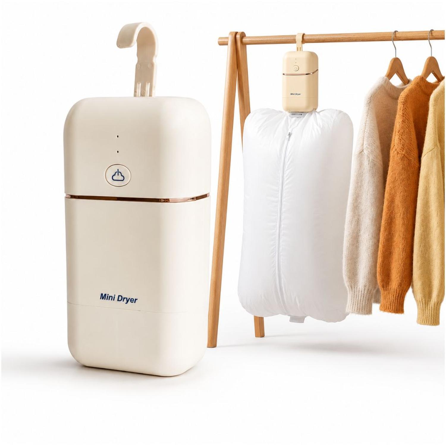 MINI SECADORA PORTÁTIL DE ROPA ELÉCTRICA CON LUZ UV PLEGABLE PARA VIAJES HOGAR - 1
