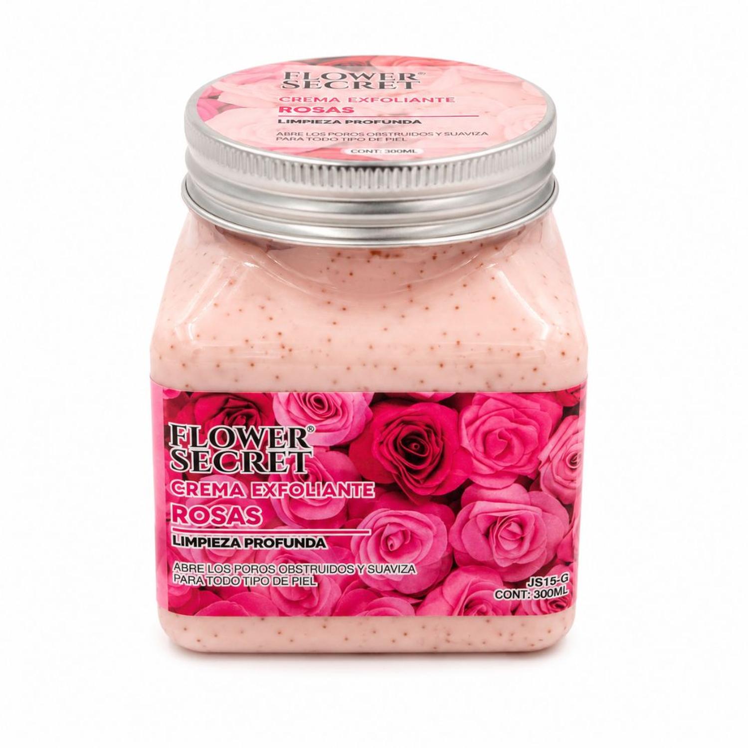 CREMA EXFOLIANTE CORPORAL JS16-D FLOWER SECRET ROSAS 300 ML - 1